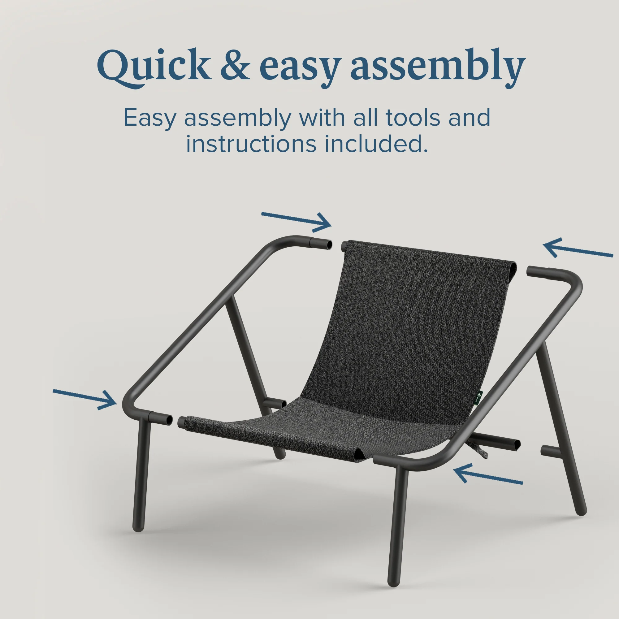 Ada Black Sling Chair - Image 6