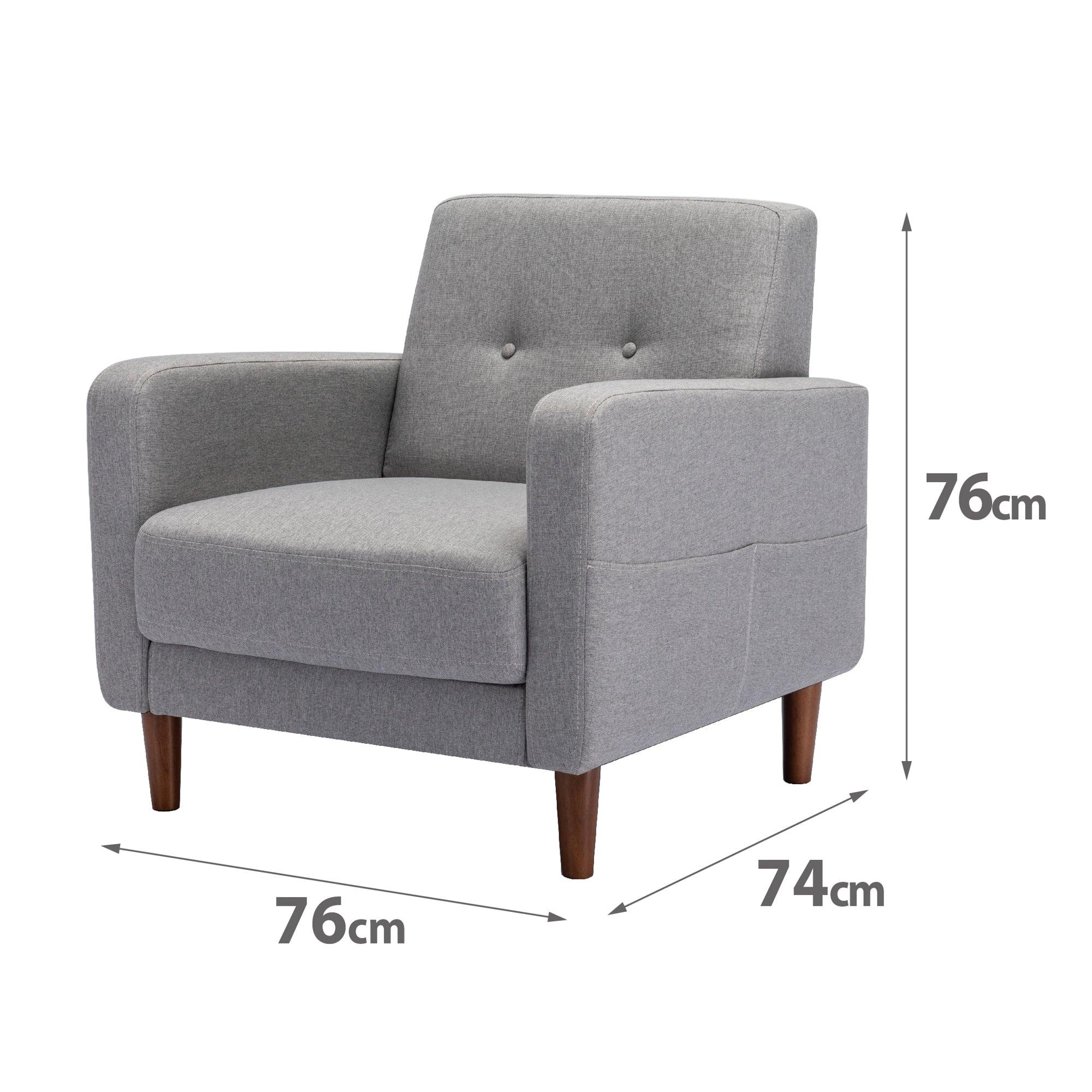 Adair Mid Century Armchair - Image 3