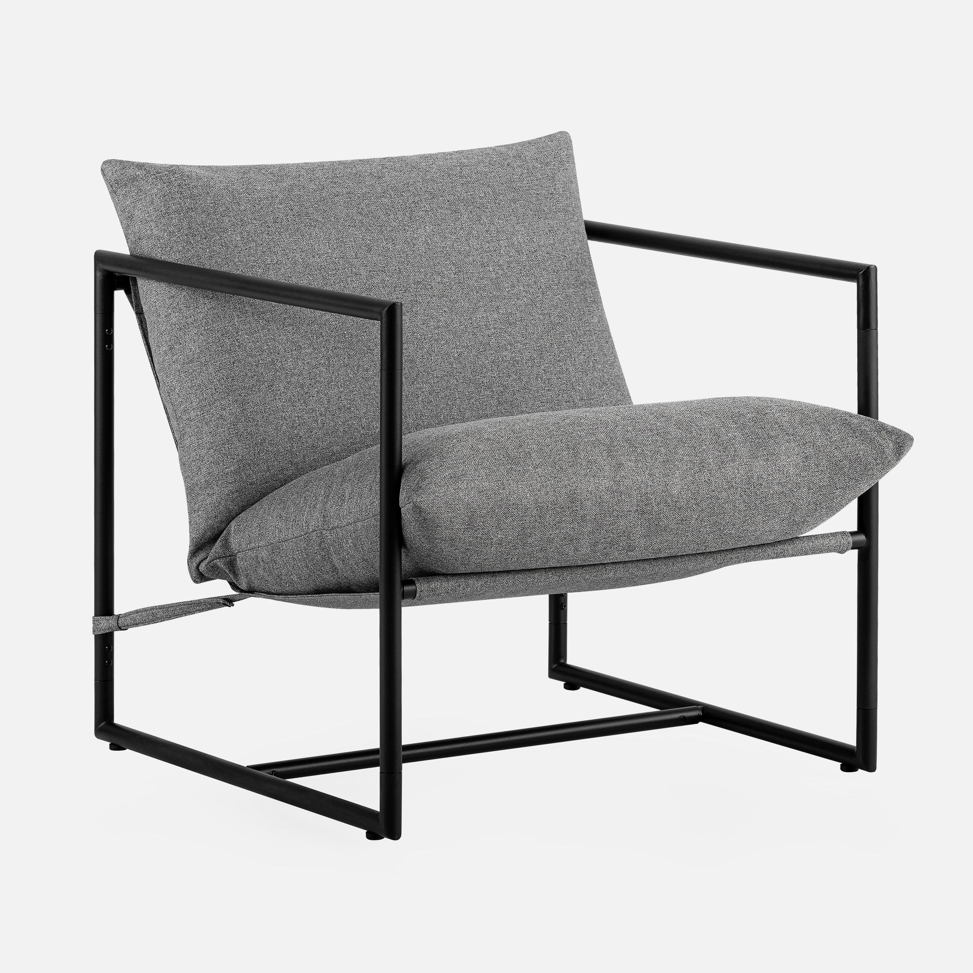 Aidan Sling Accent Chair - Light Grey - Image 6