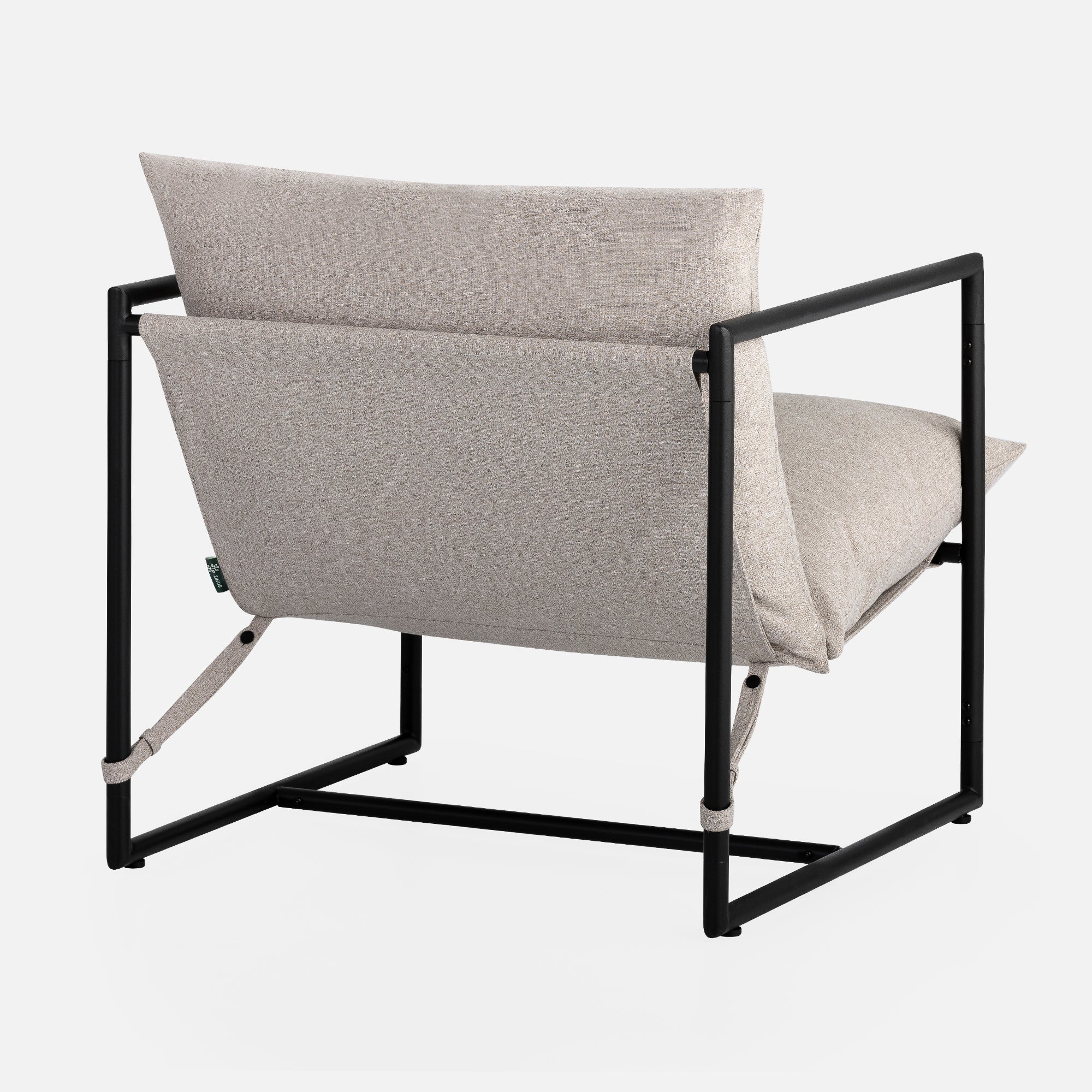 Aidan Sling Accent Chair - Oatmeal Beige - Image 10
