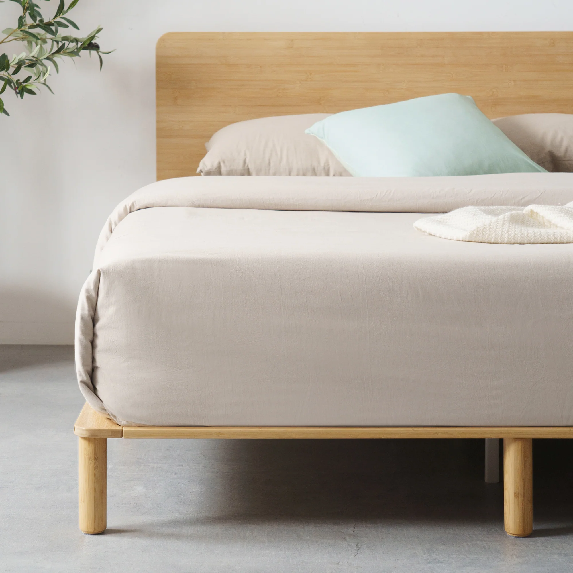 Arden Bamboo Wood Bed Frame - Image 3