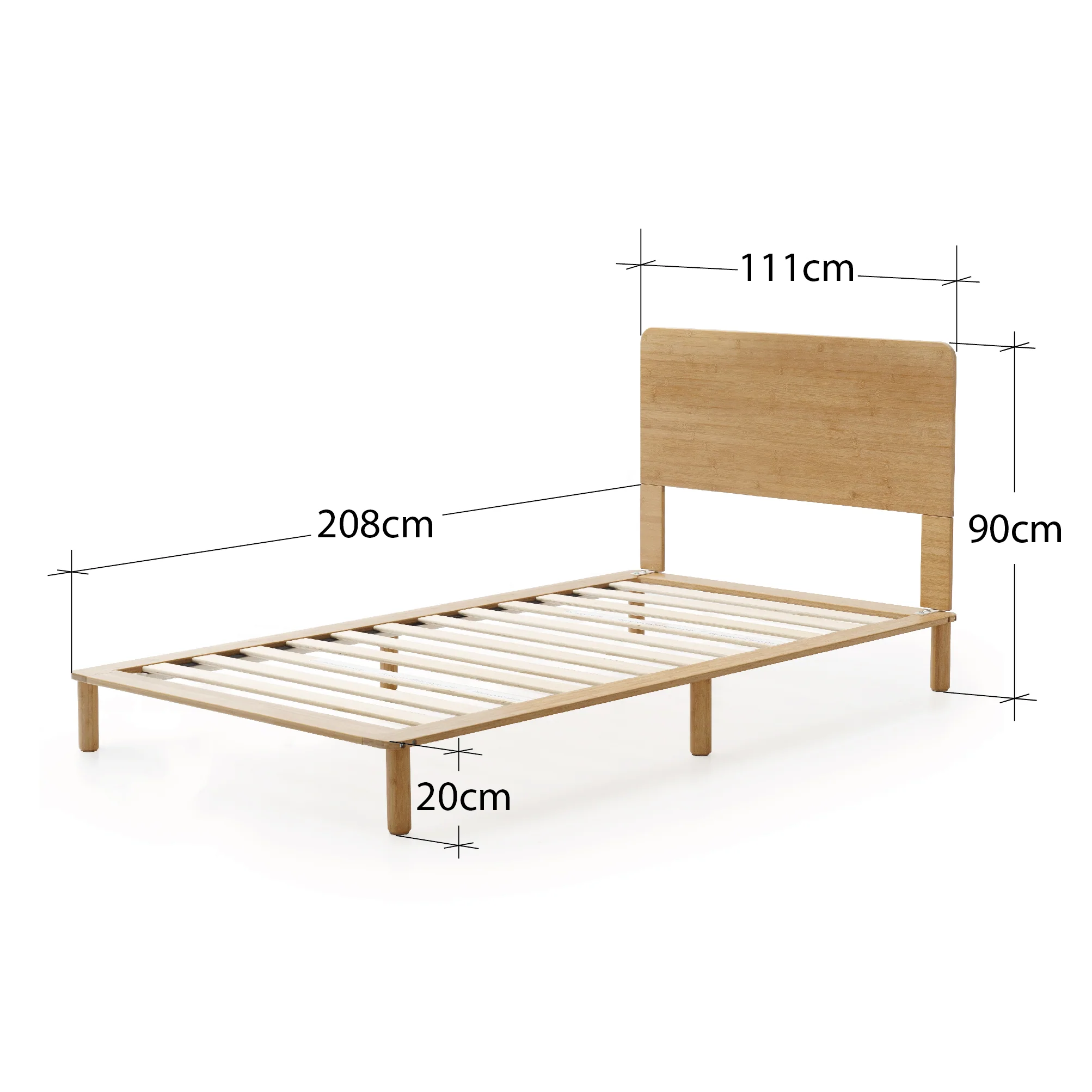 Arden Bamboo Wood Bed Frame - Image 7