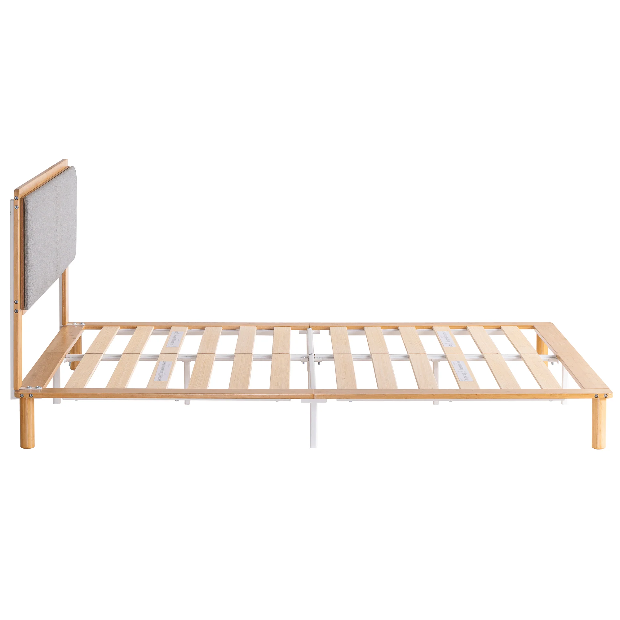 Arden Grey Fabric Bamboo Bed Frame - Image 7