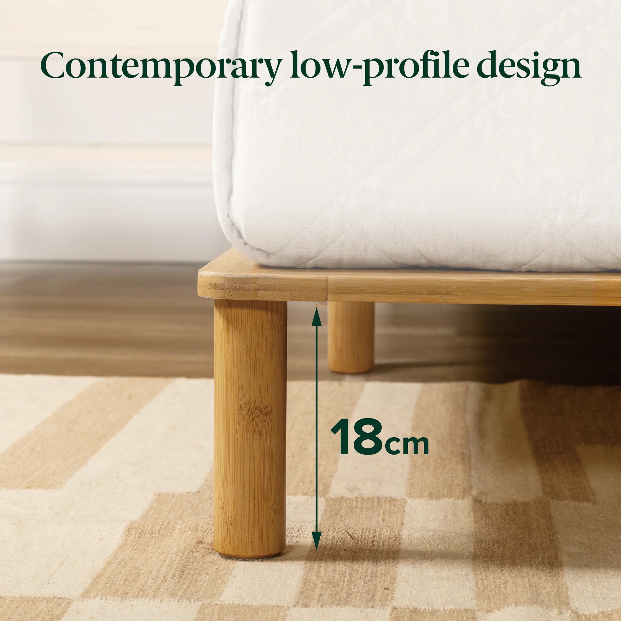 Arden Pipe Metal & Bamboo Bed Frame - Image 10