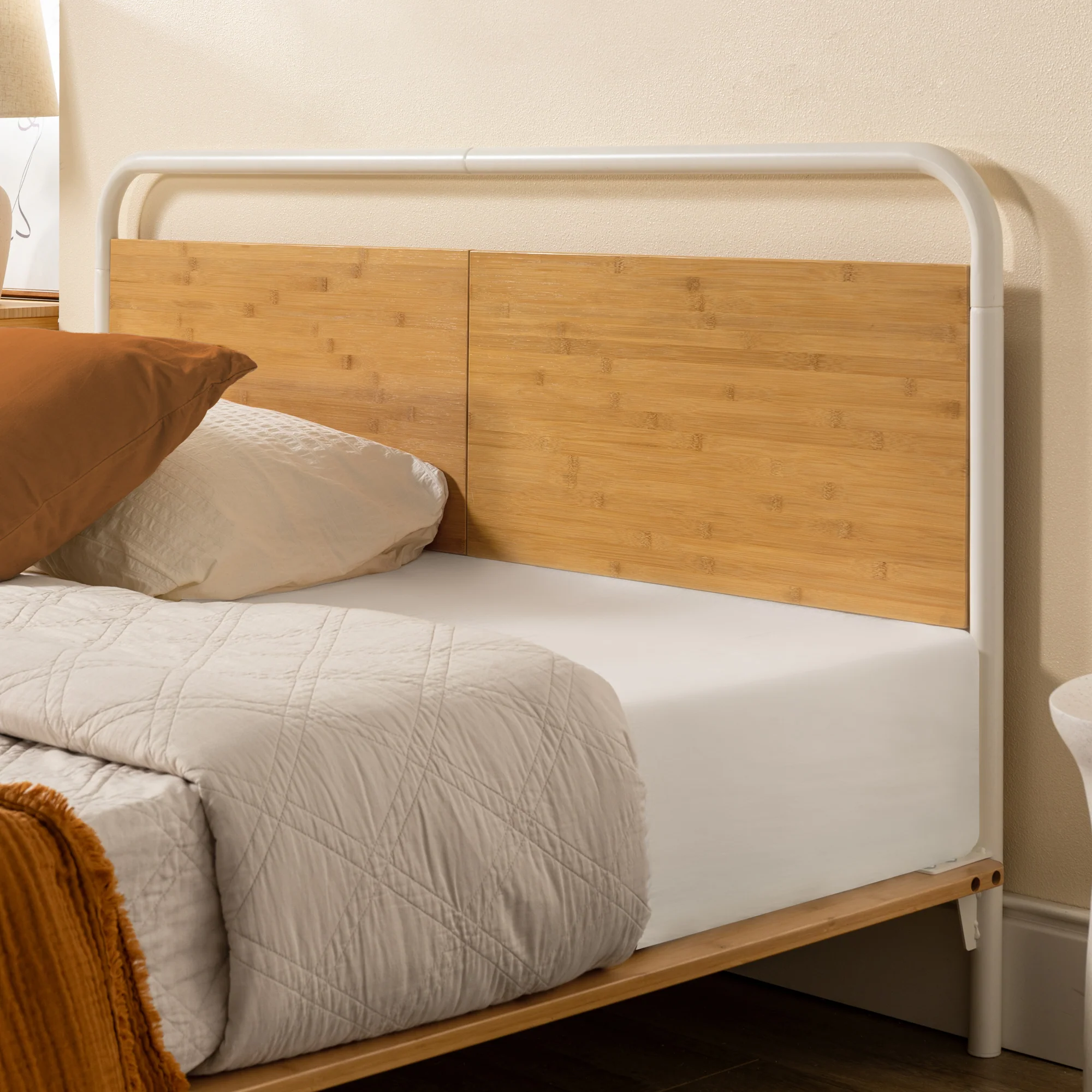 Arden Pipe Metal & Bamboo Bed Frame - Image 7