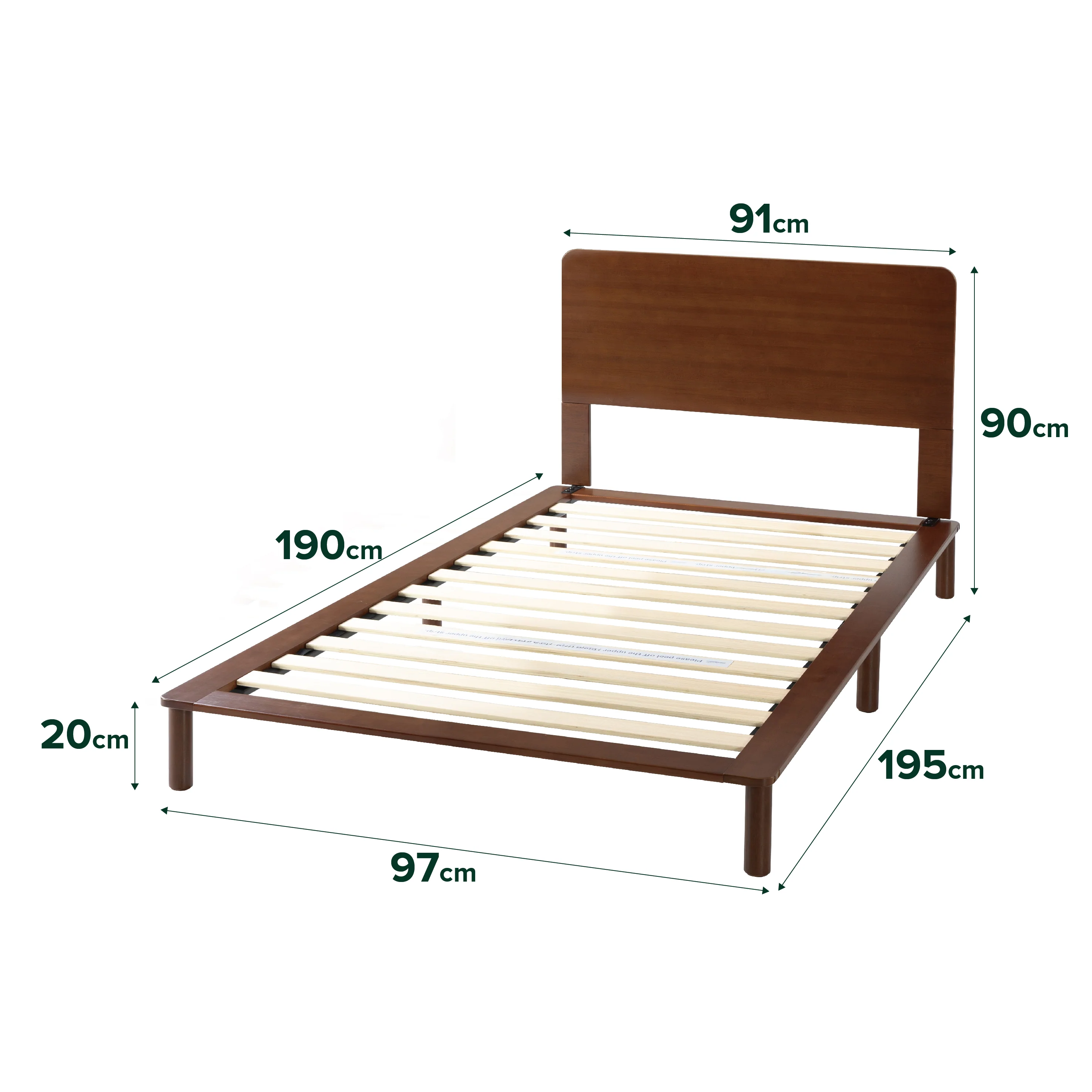 Arden Walnut Bed Frame - Image 9