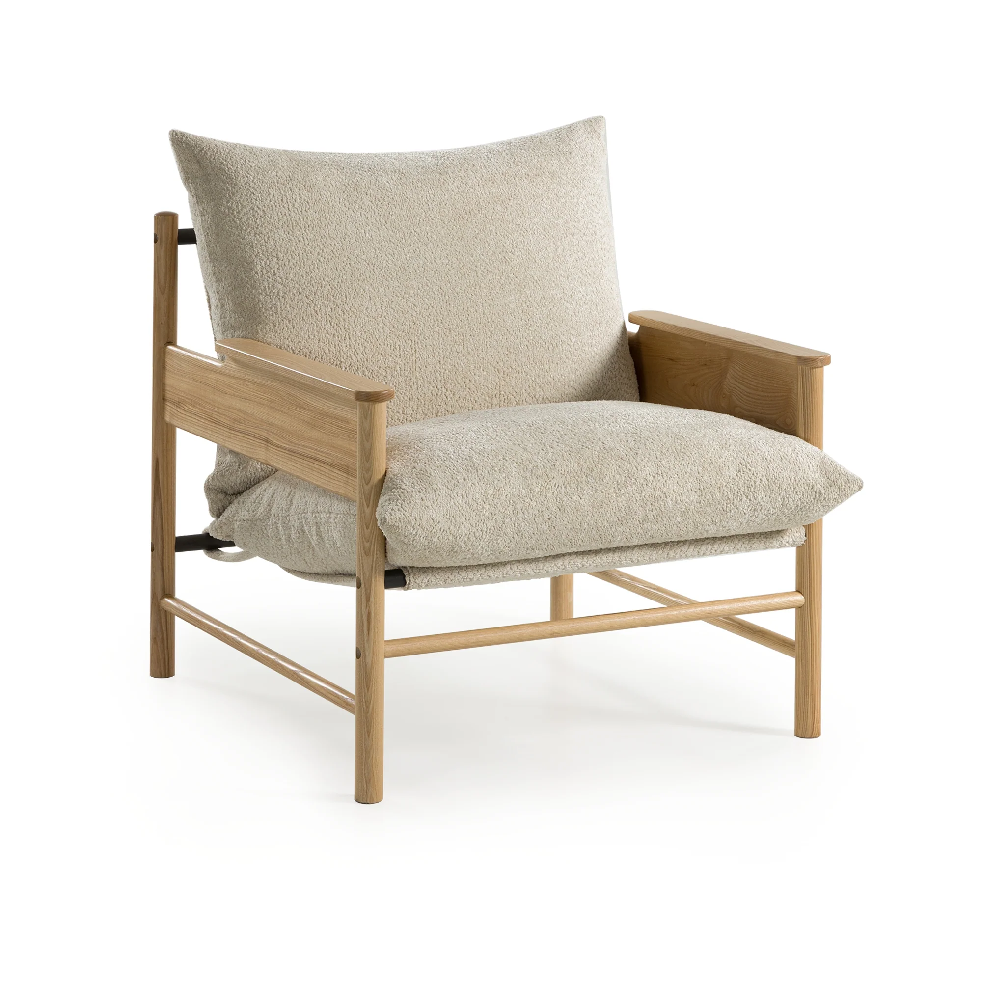 Ash Wood Sling Chair - Image 3