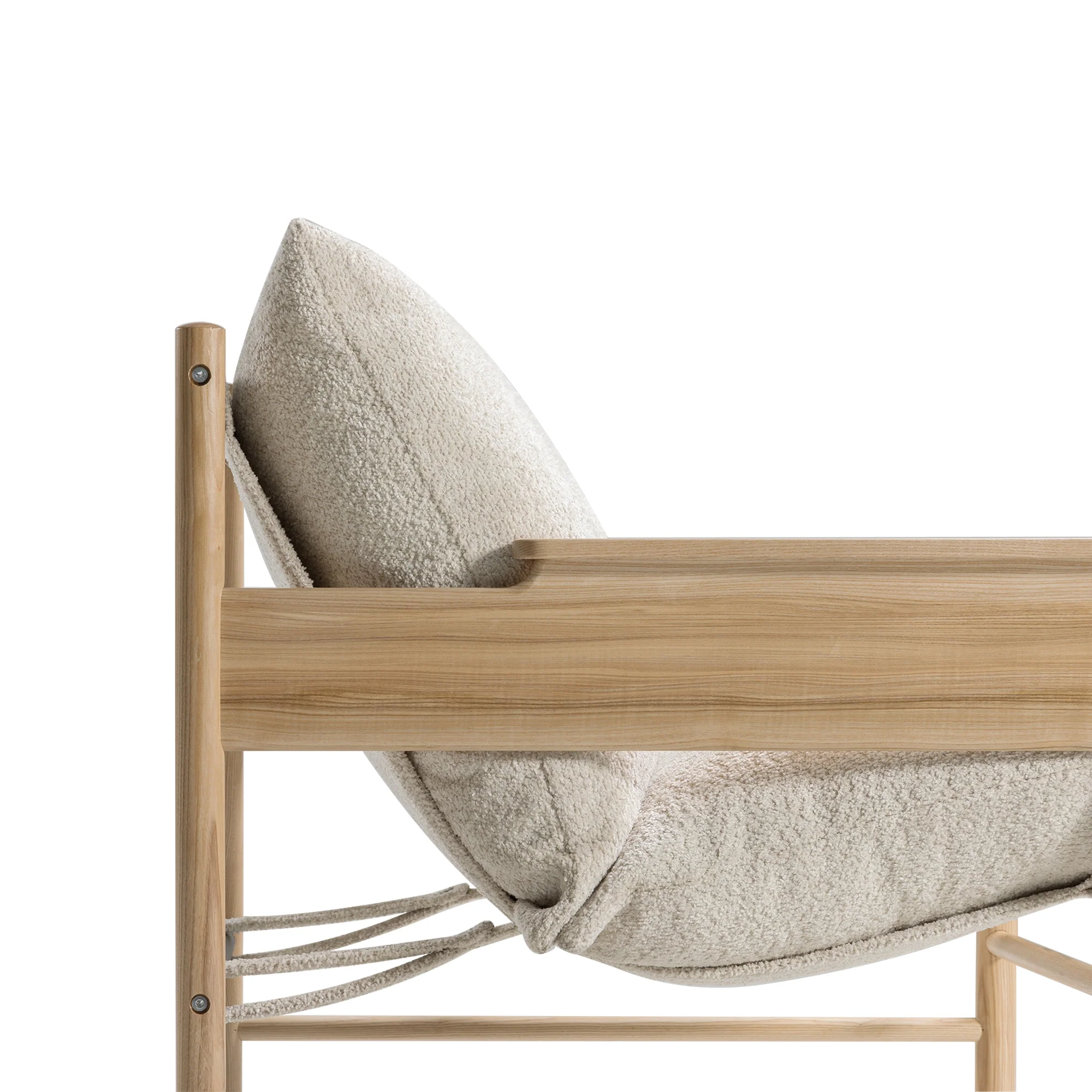 Ash Wood Sling Chair - Image 7