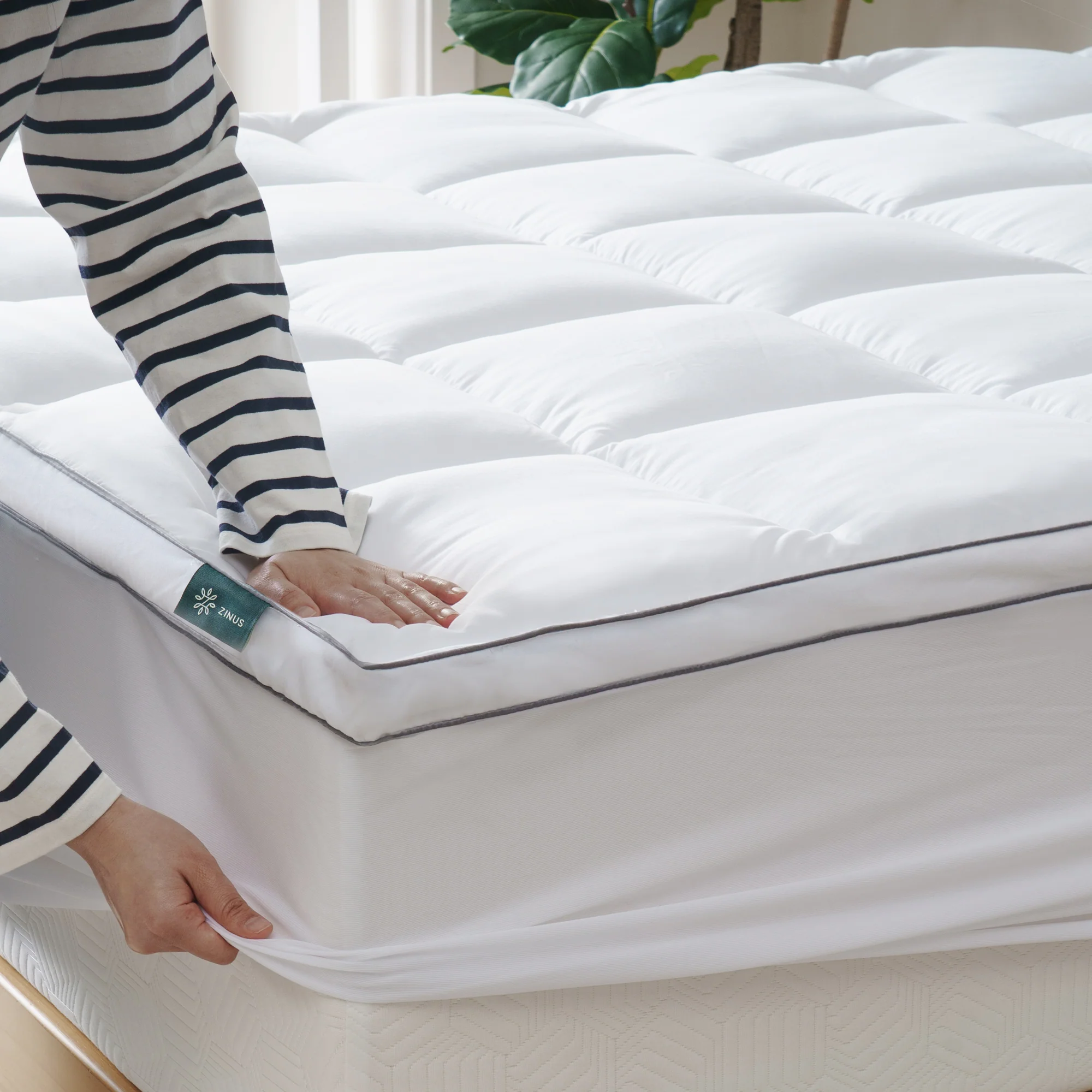 Bamboo Plush Mattress Topper Protector