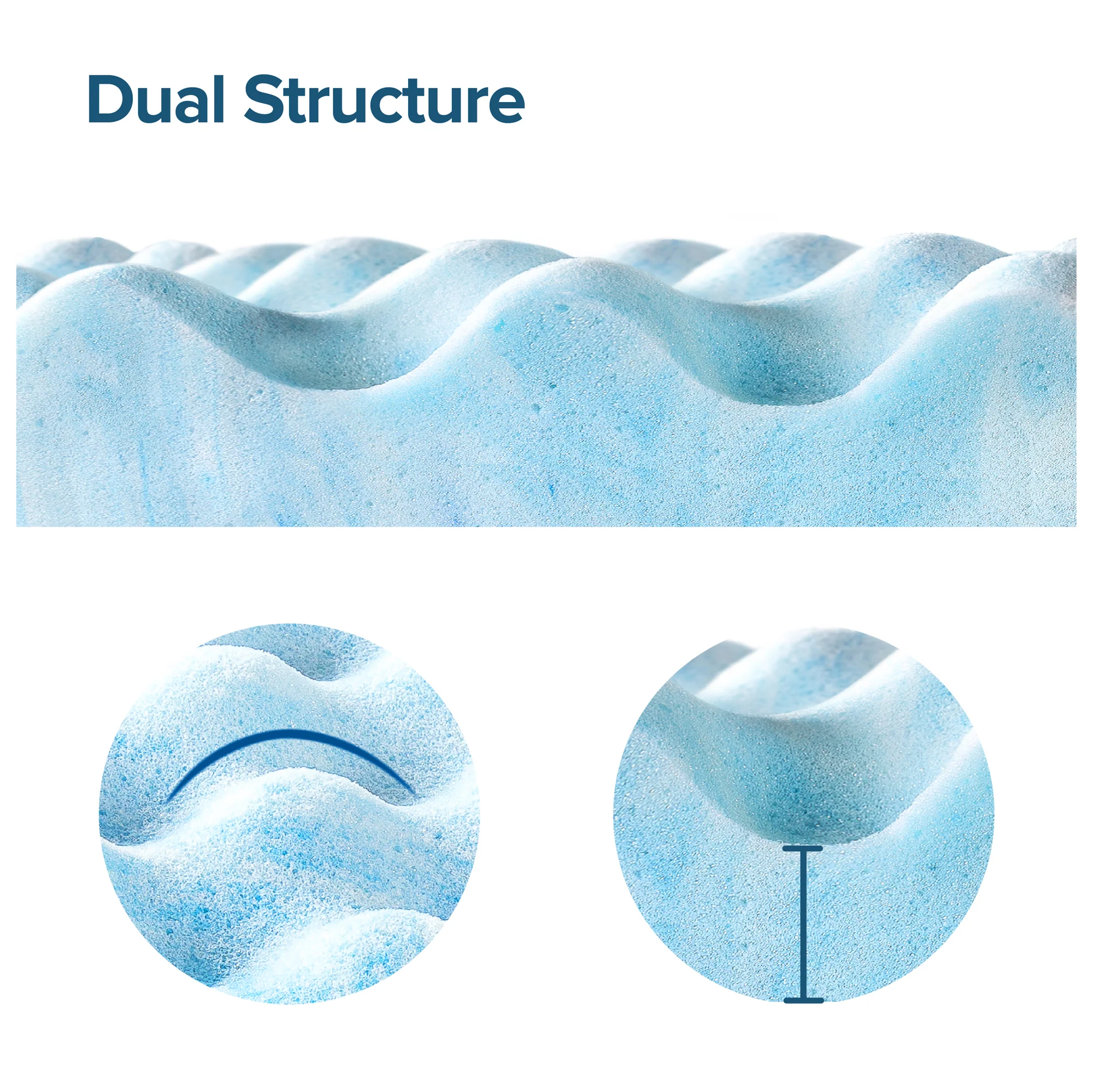 Swirl Gel Memory Foam Mattress Topper - Image 6