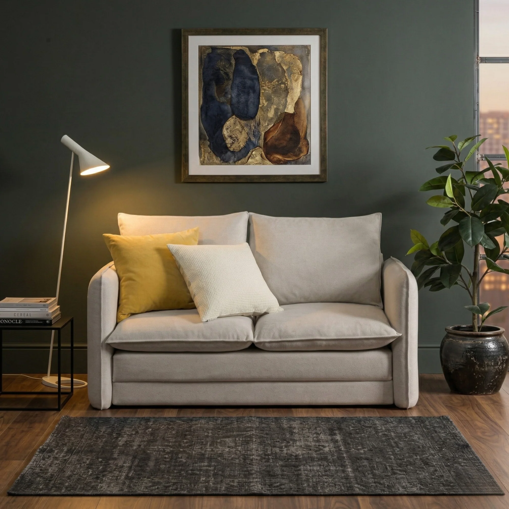 Cody Sleeper Sofa - Ivory White - Image 2