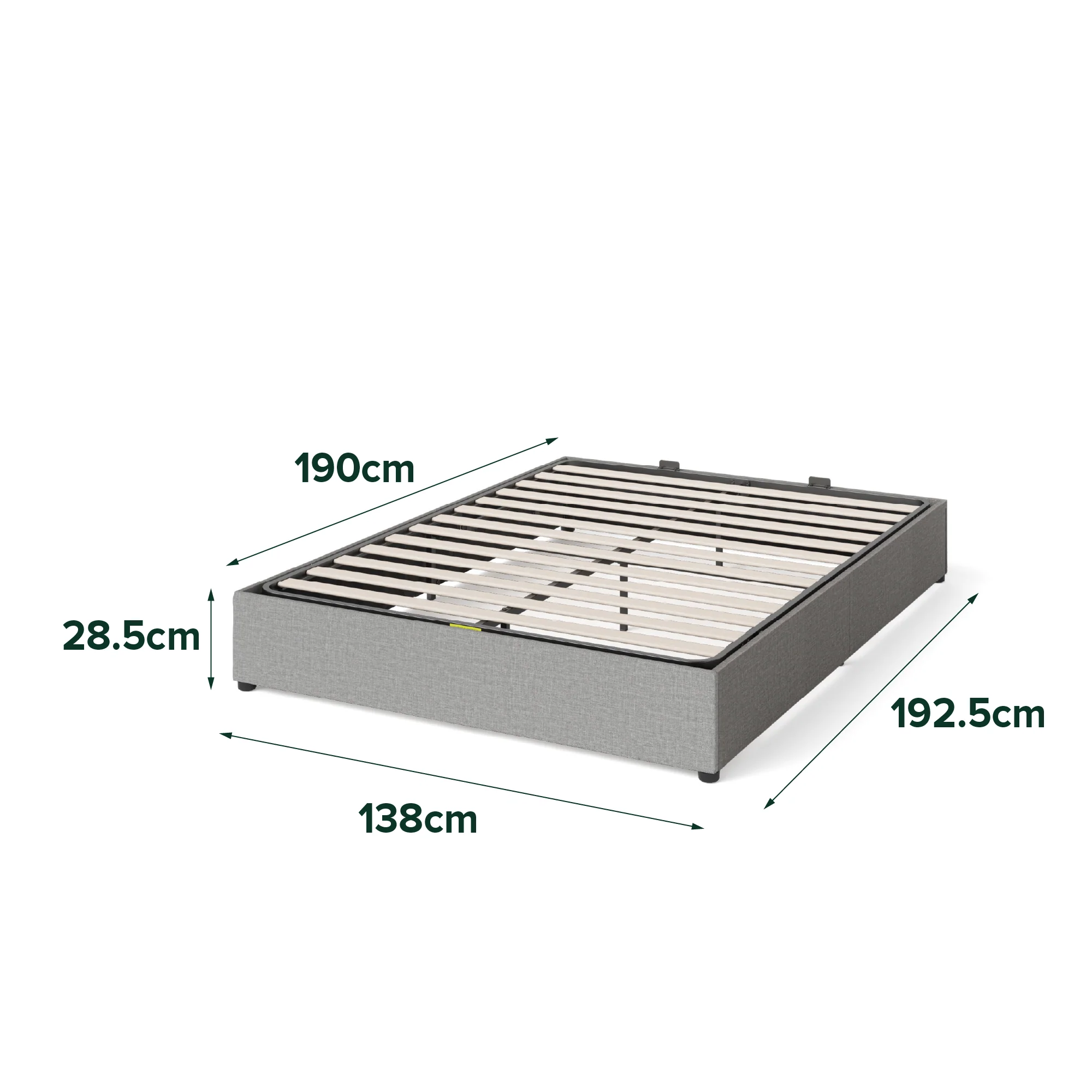 Gas Lift Storage Bed Base - Light Grey - Image 4