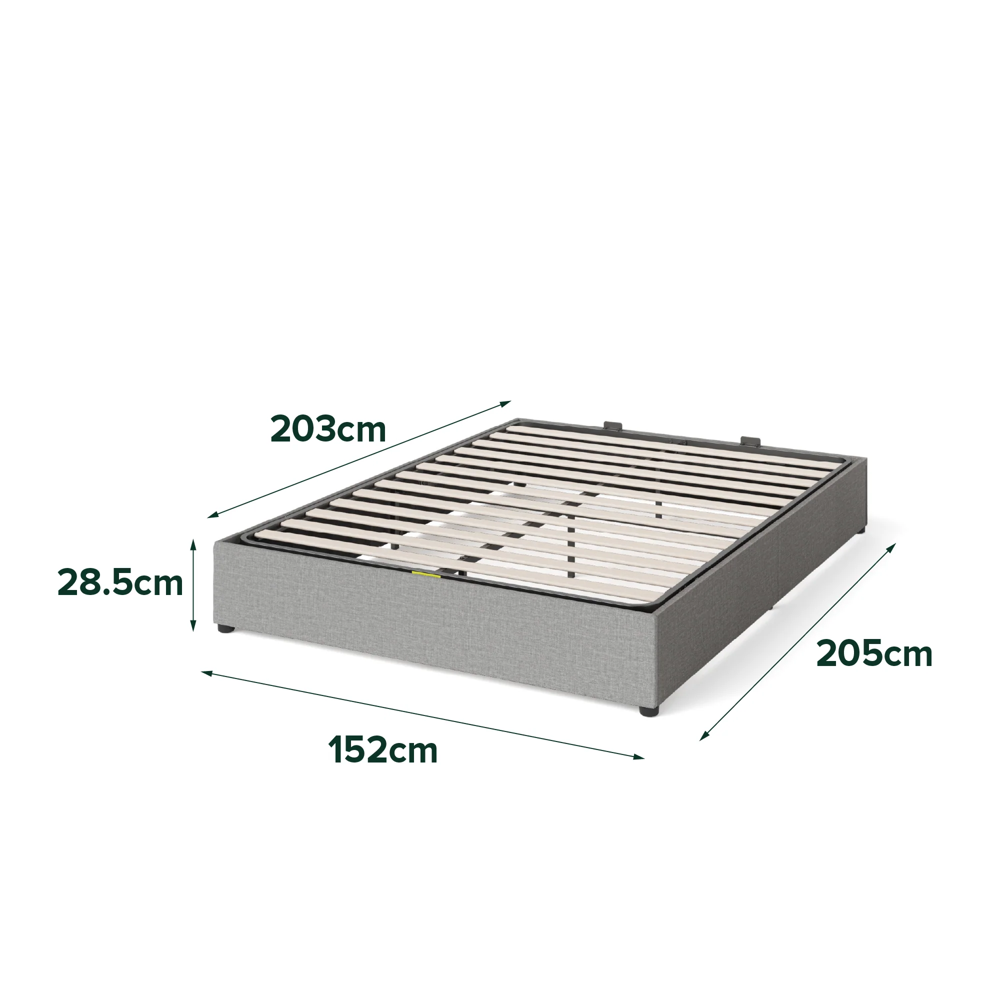 Gas Lift Storage Bed Base - Light Grey - Image 5