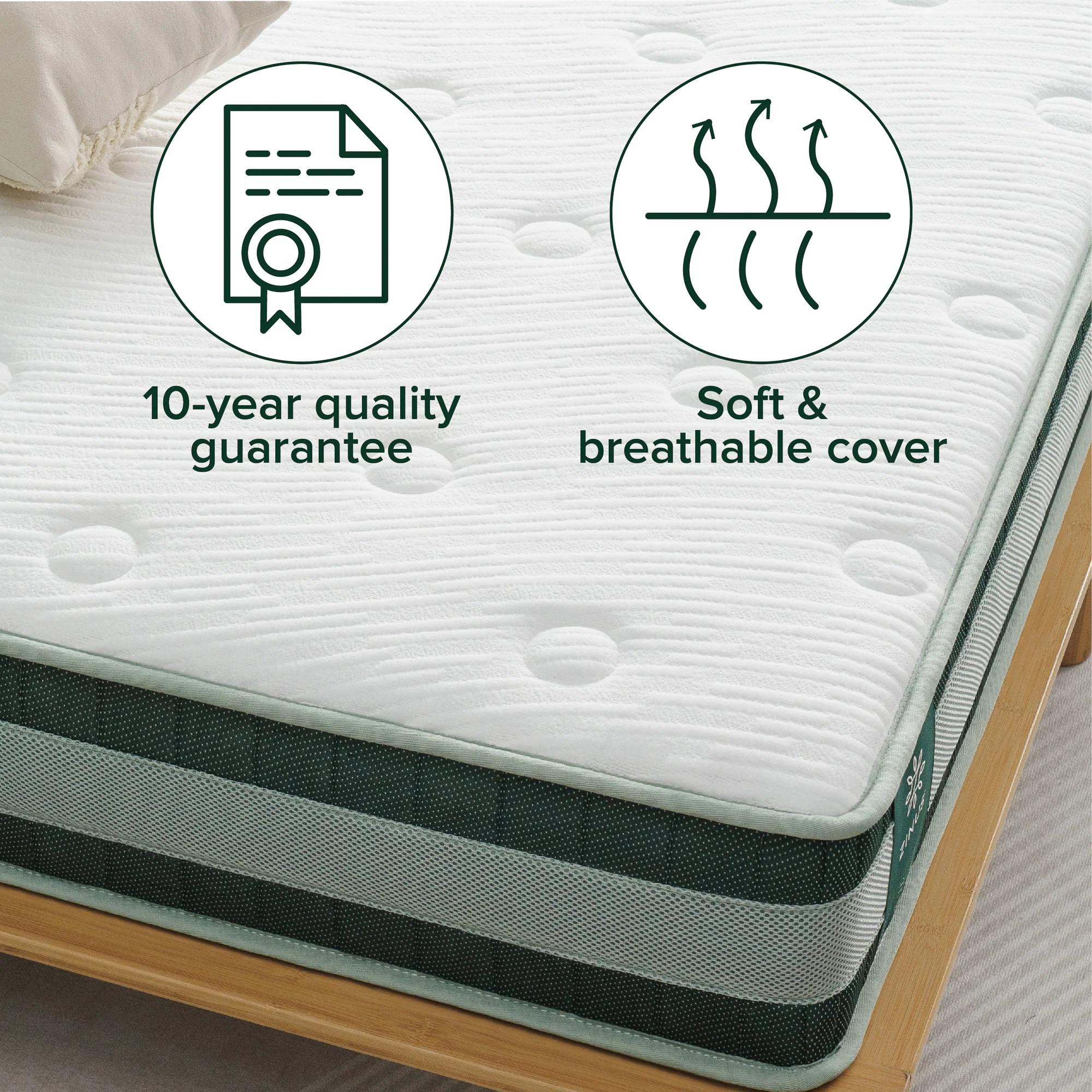 Green Cooling Pocket Spring Mattress - Image 6