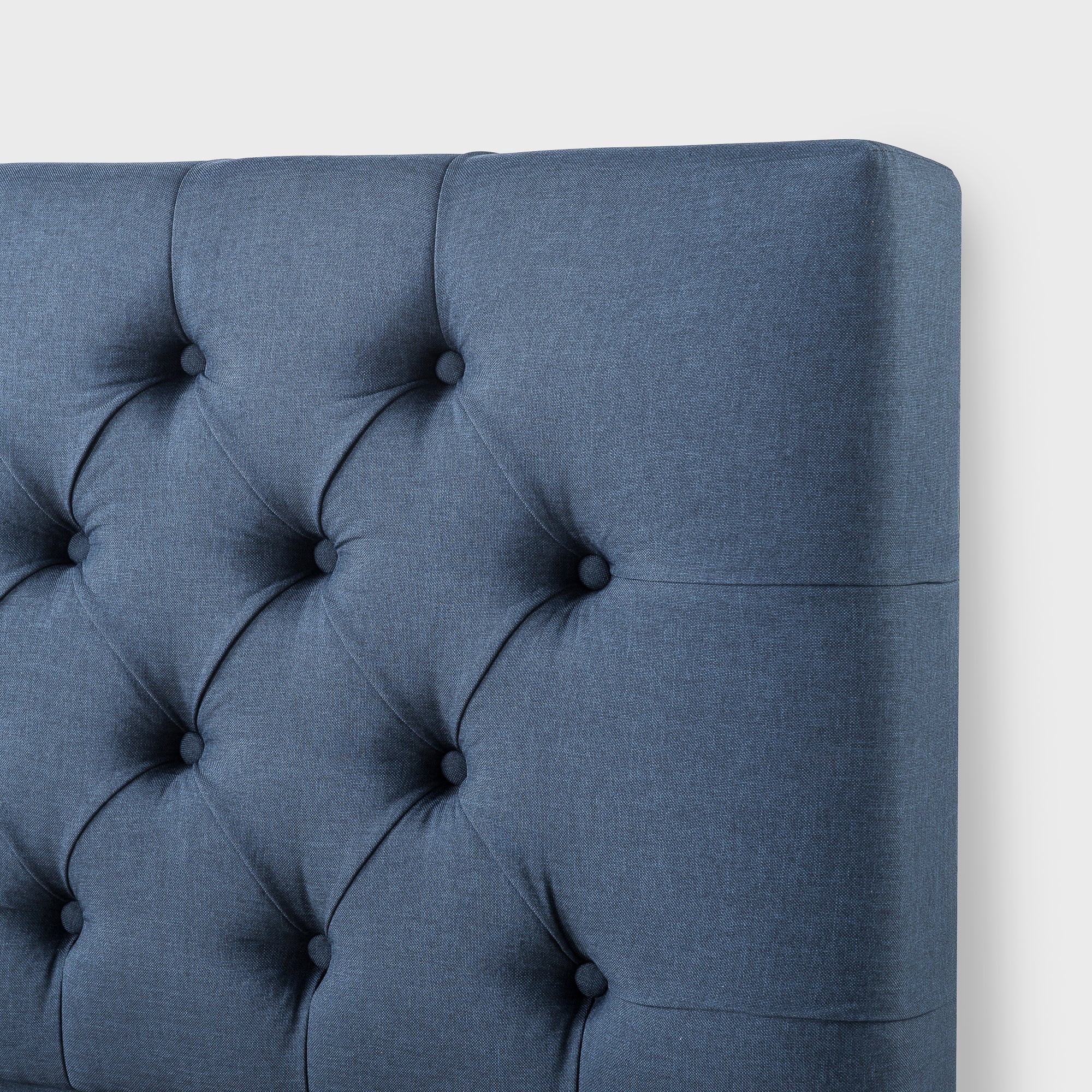 Harper Navy Tufted Bed Frame - Image 5
