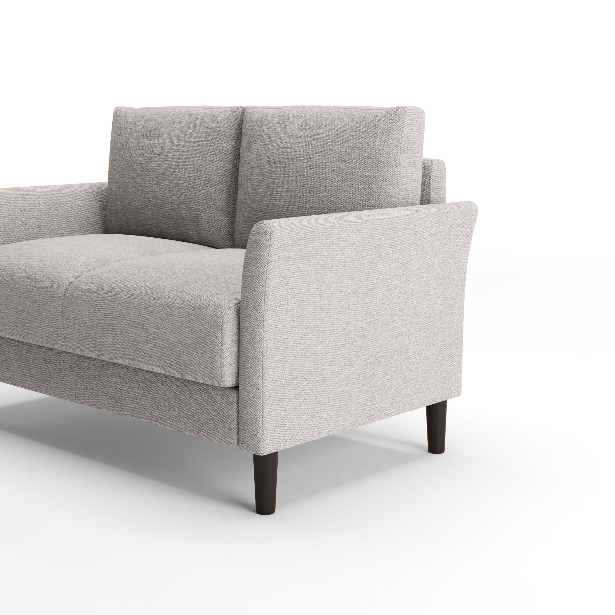 Jackie Classic 2 Seater Loveseat Sofa - Light Grey - Image 6