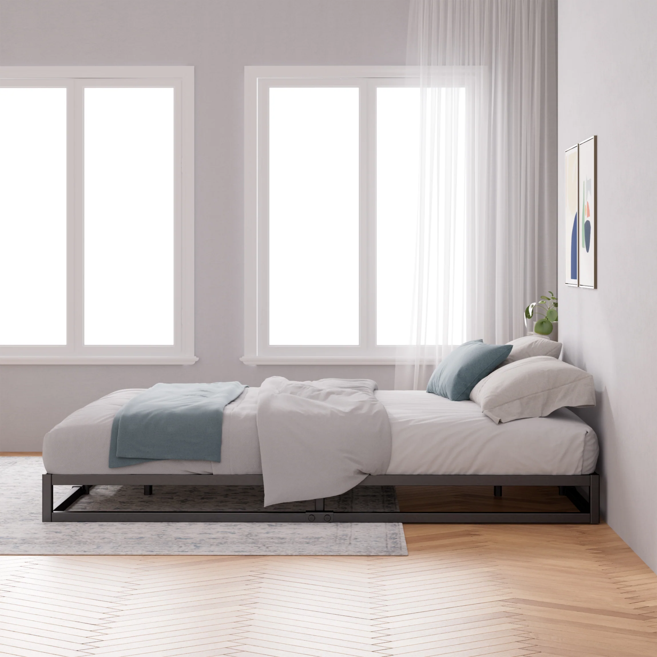 Joseph Metal Low Base Bed Frame - Image 3