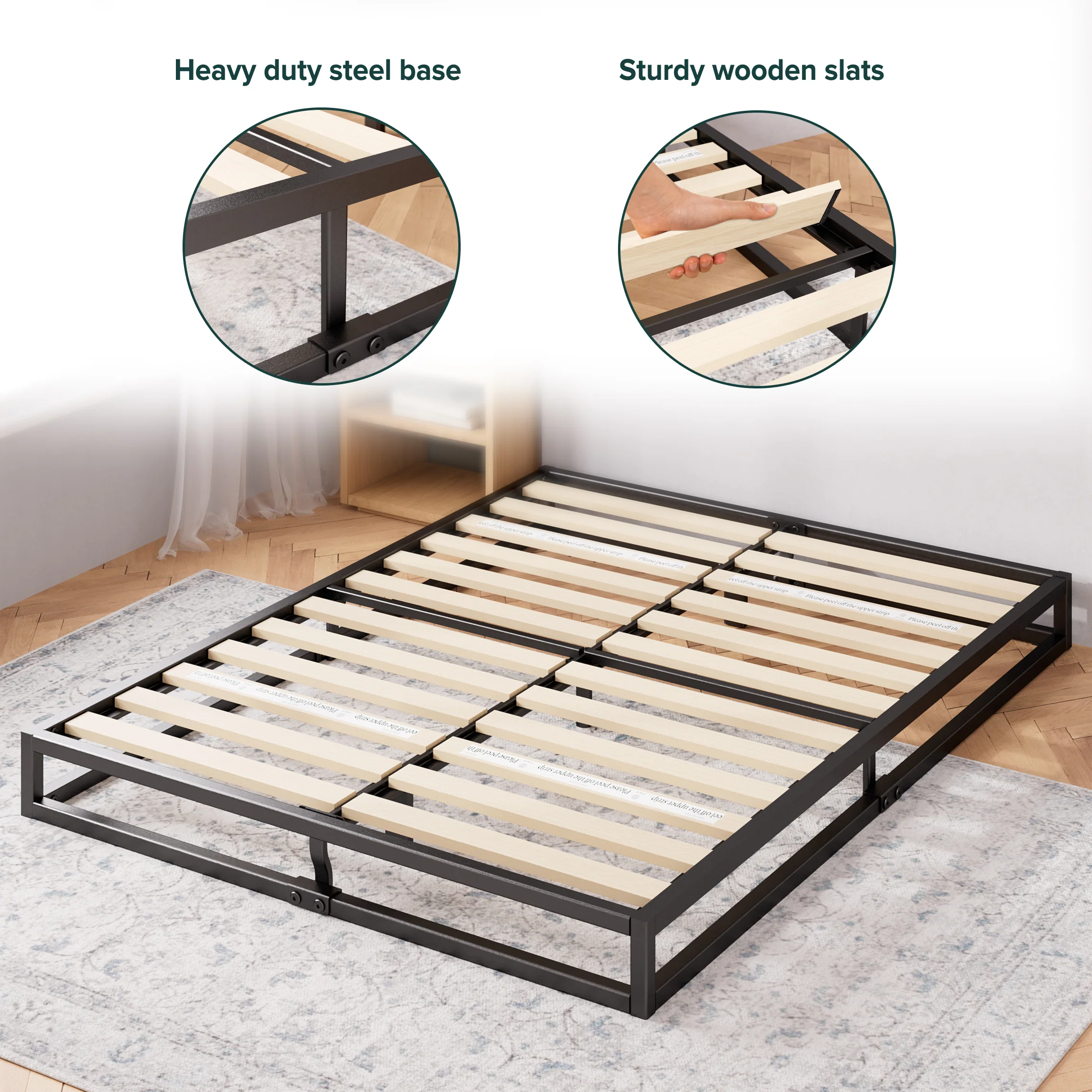 Joseph Metal Low Base Bed Frame - Image 6