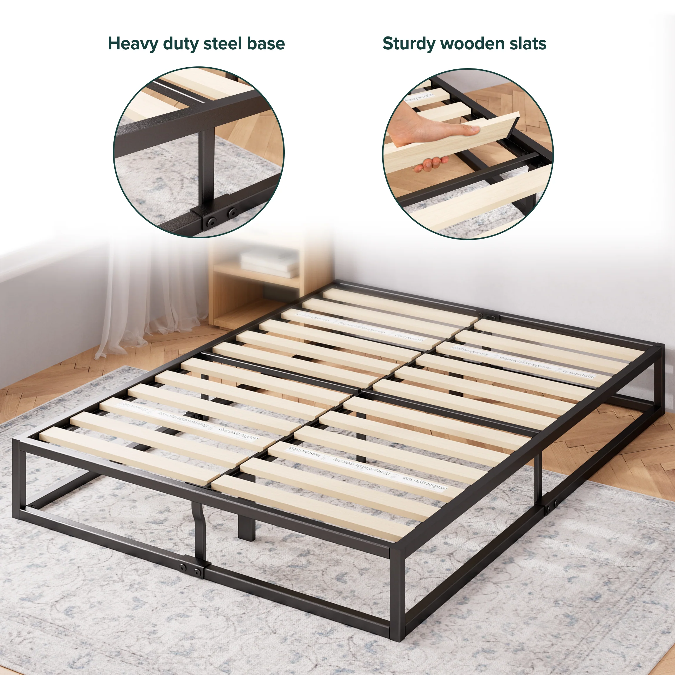 Joseph Metal Medium Base Bed Frame - Image 5