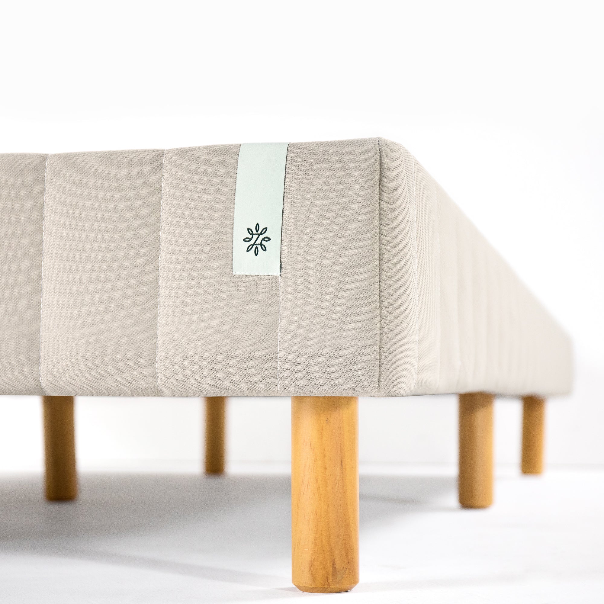 Justina Bed Base Frame – Upholstered Look, Bolt-Free Design - Image 3