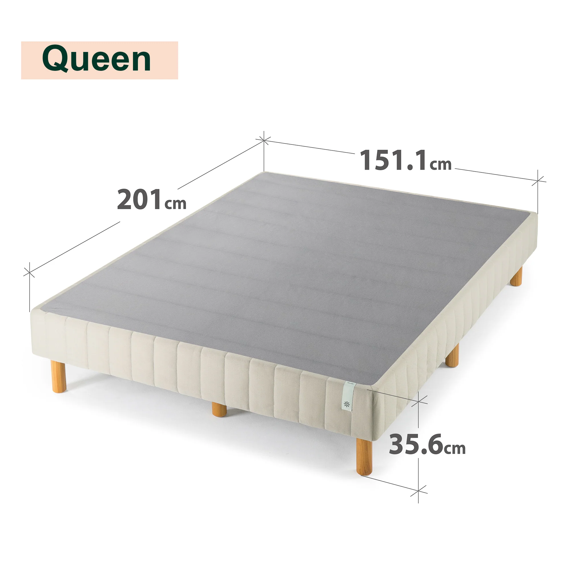 Justina Bed Base Frame – Upholstered Look, Bolt-Free Design - Image 6