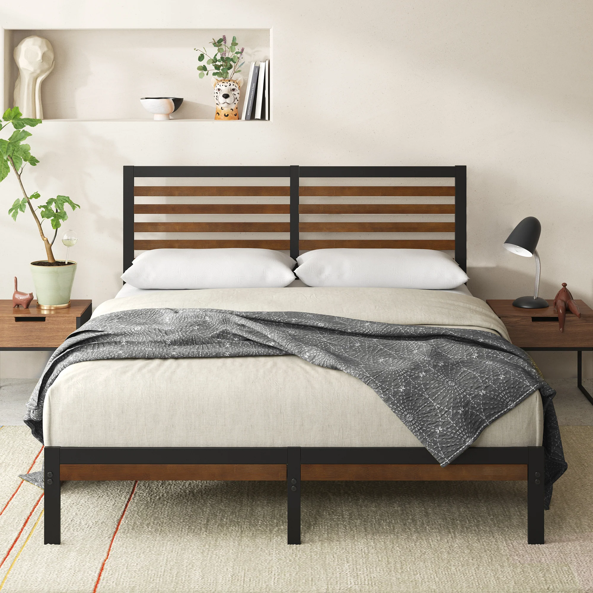 Kai Bamboo & Metal Bed Frame