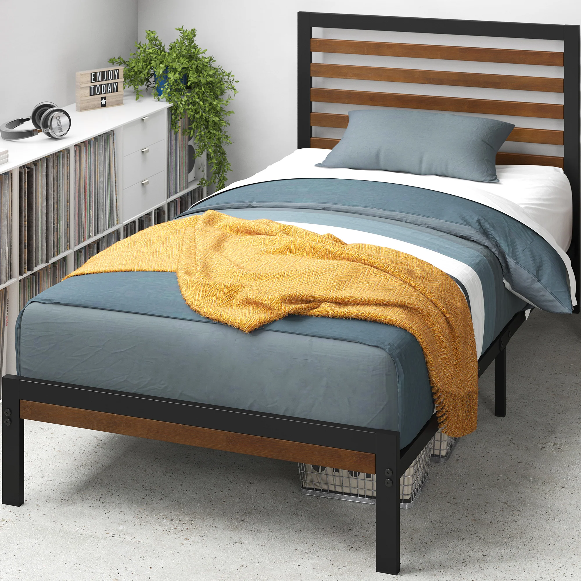 Kai Bamboo & Metal Bed Frame - Image 12