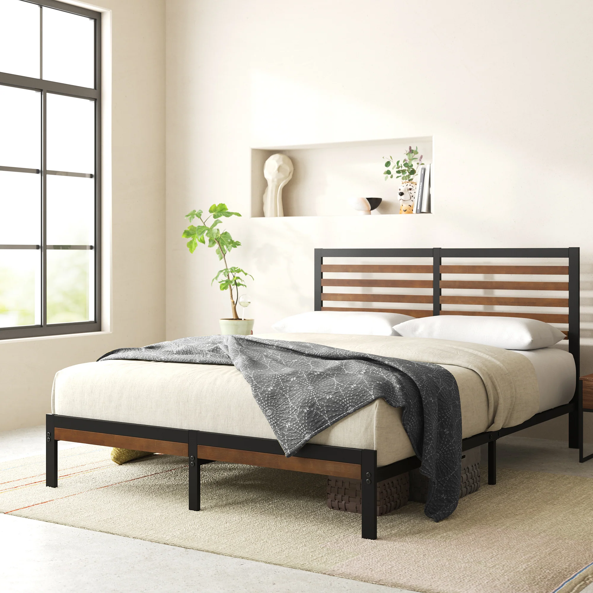 Kai Bamboo & Metal Bed Frame - Image 2