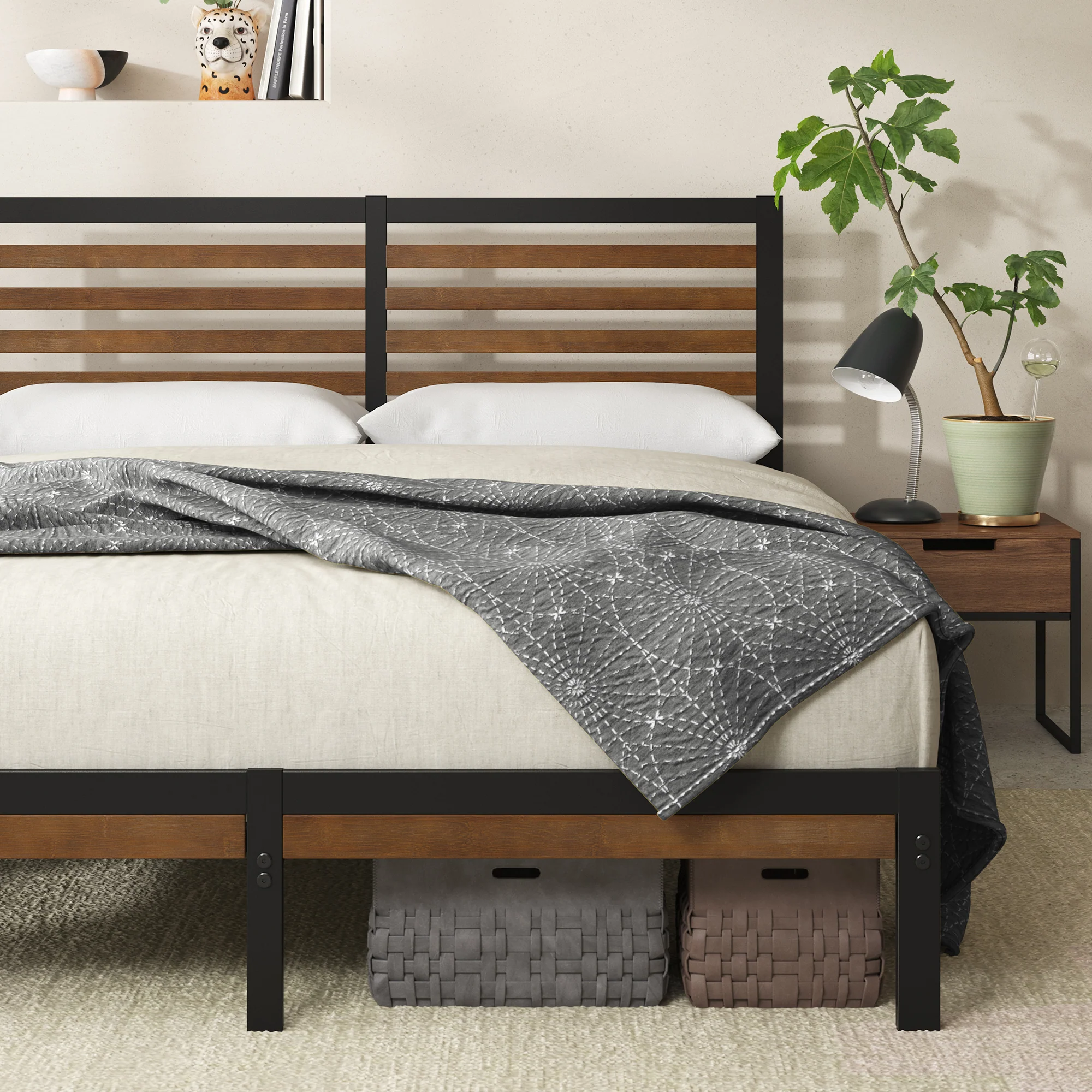 Kai Bamboo & Metal Bed Frame - Image 3