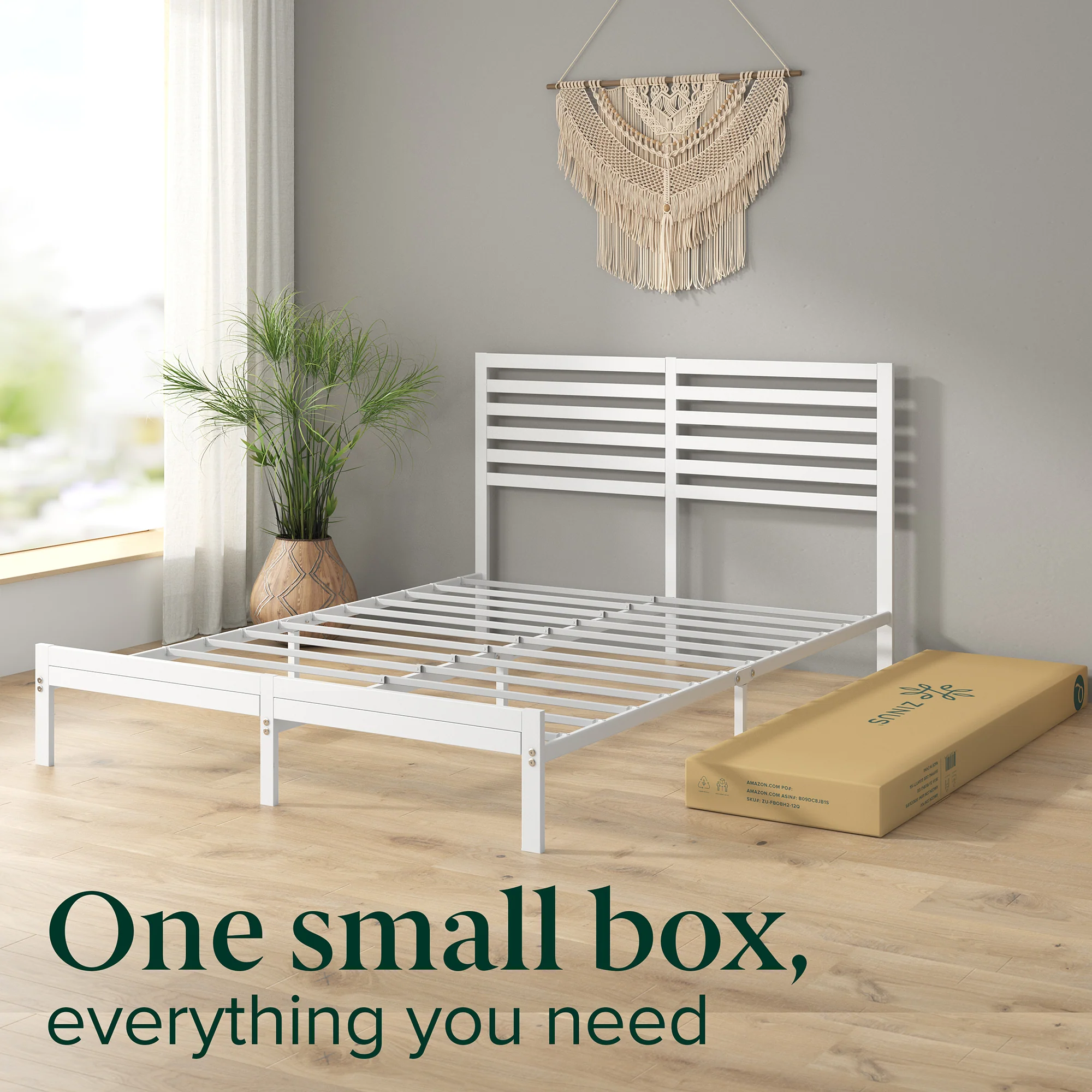 Kai Bamboo & Metal Bed Frame - White - Image 6