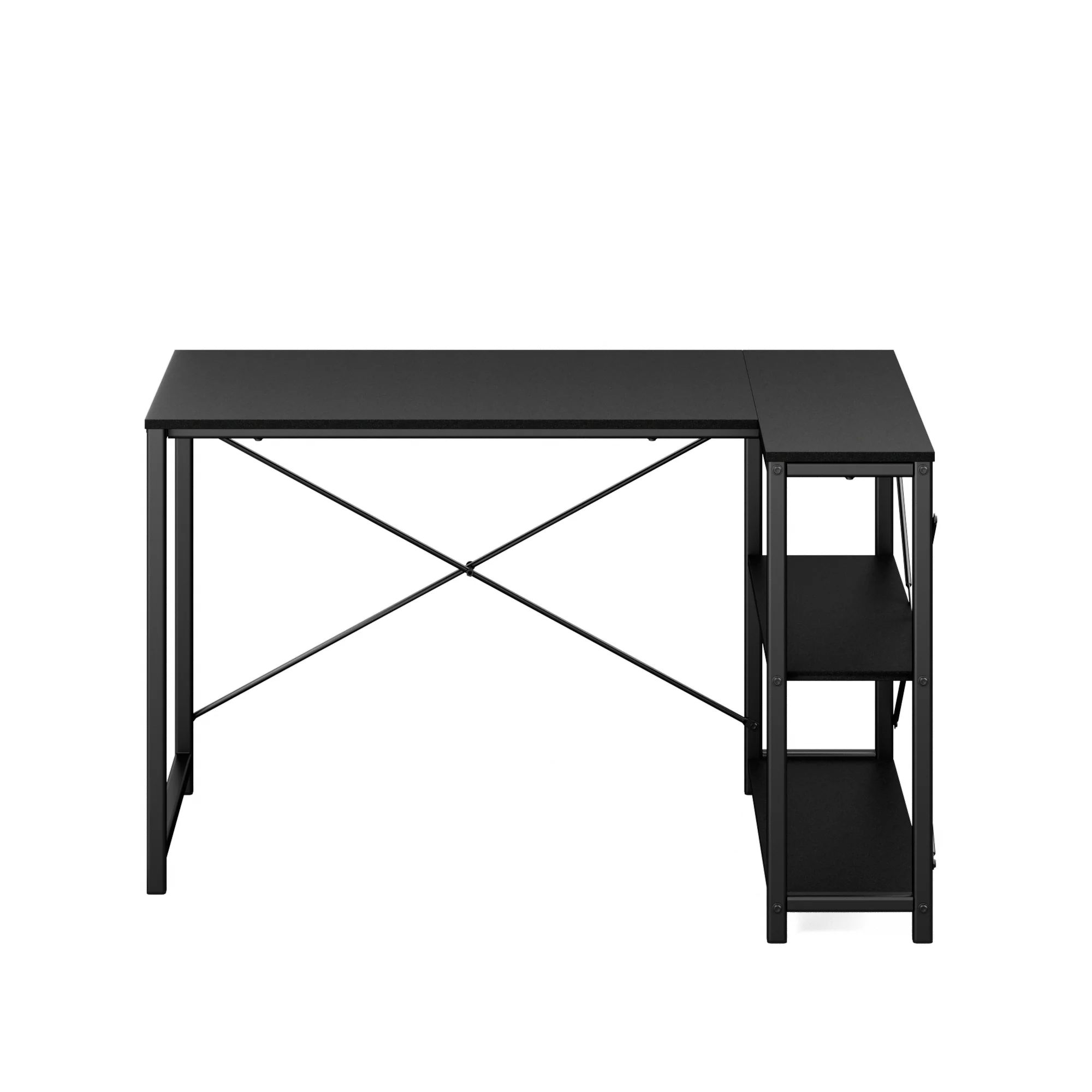 L-shape Black Office Desk - 119cm - Image 6