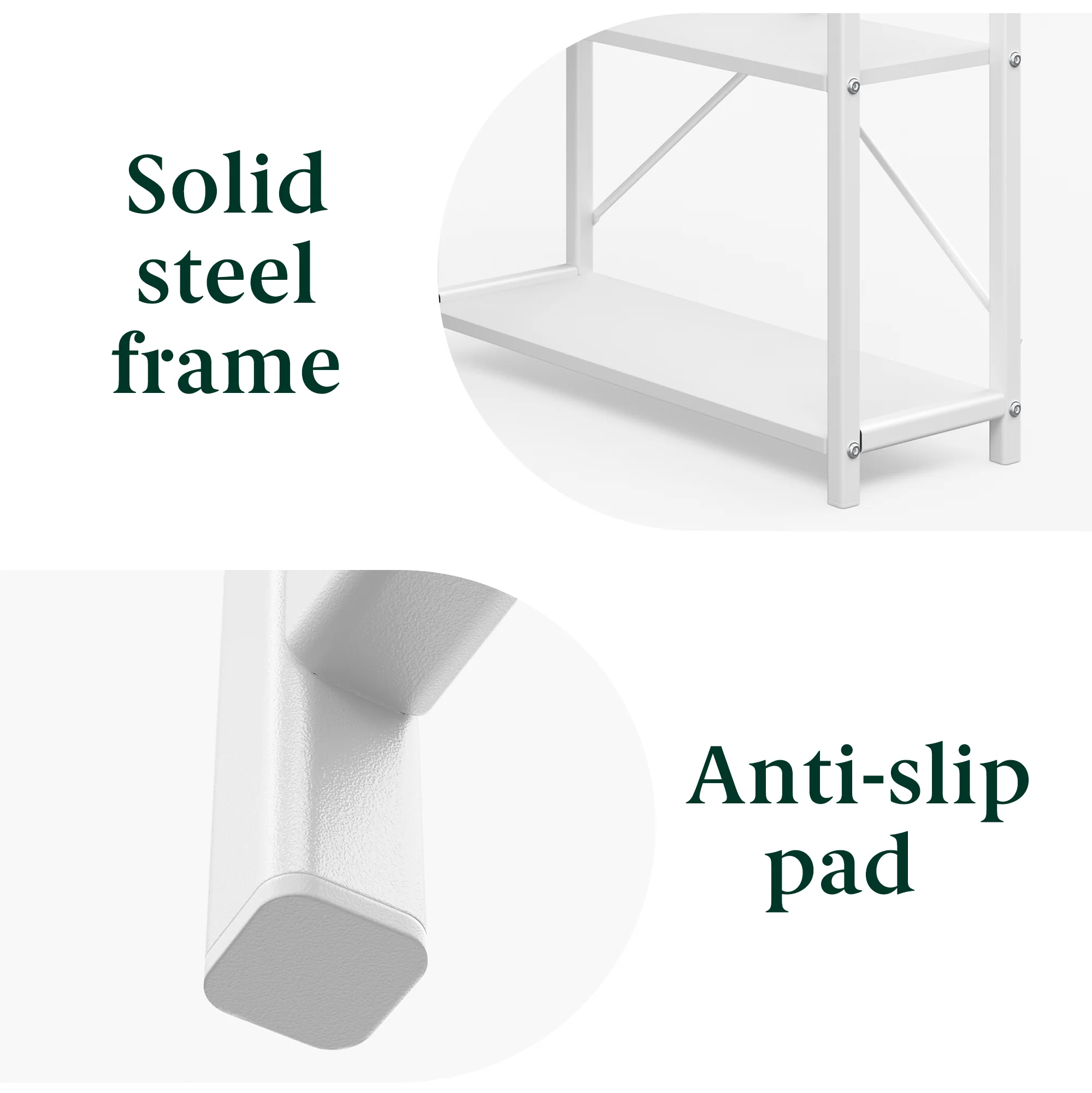 L-shape White Office Desk - 100cm - Image 6