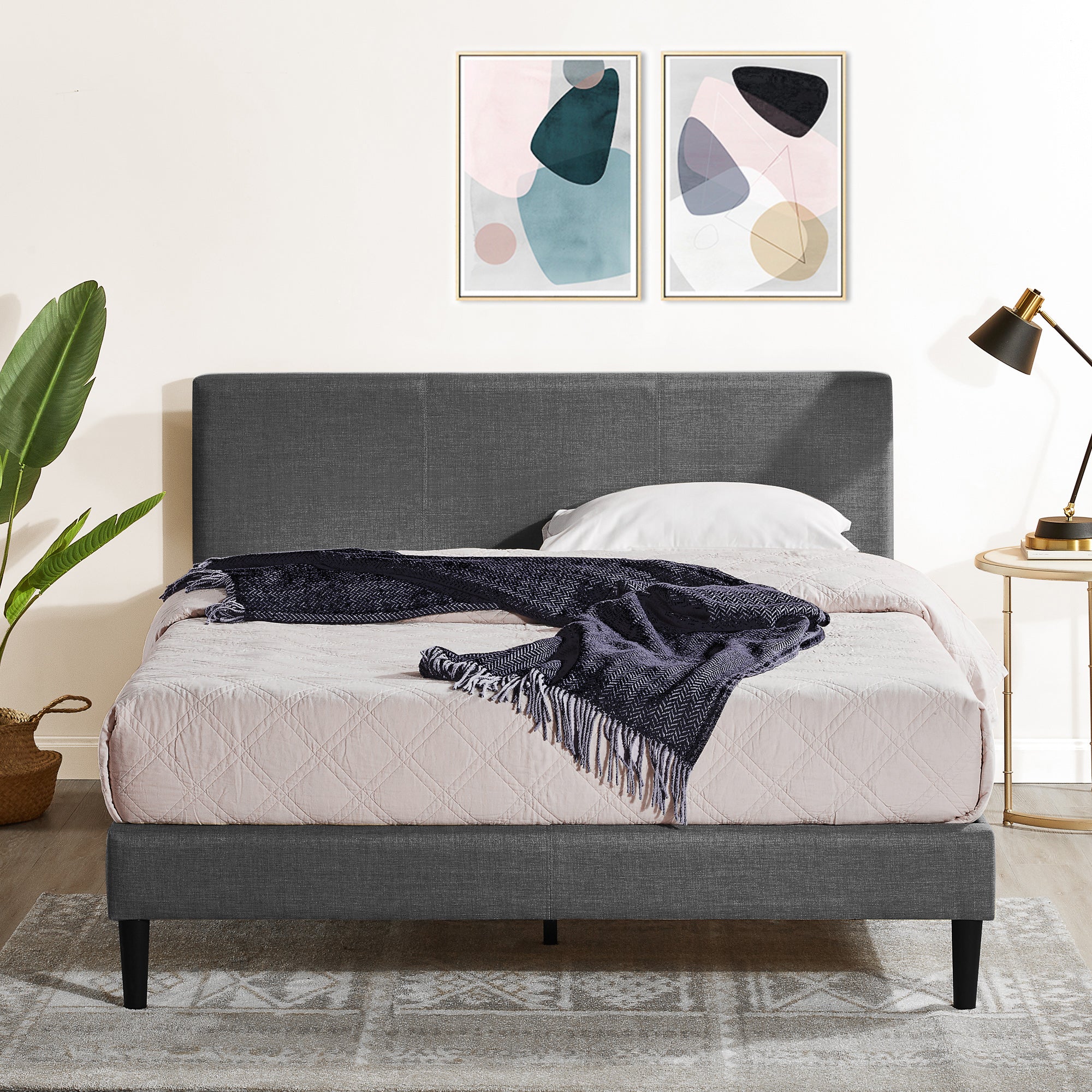 Liam Bed Frame - Dark Grey