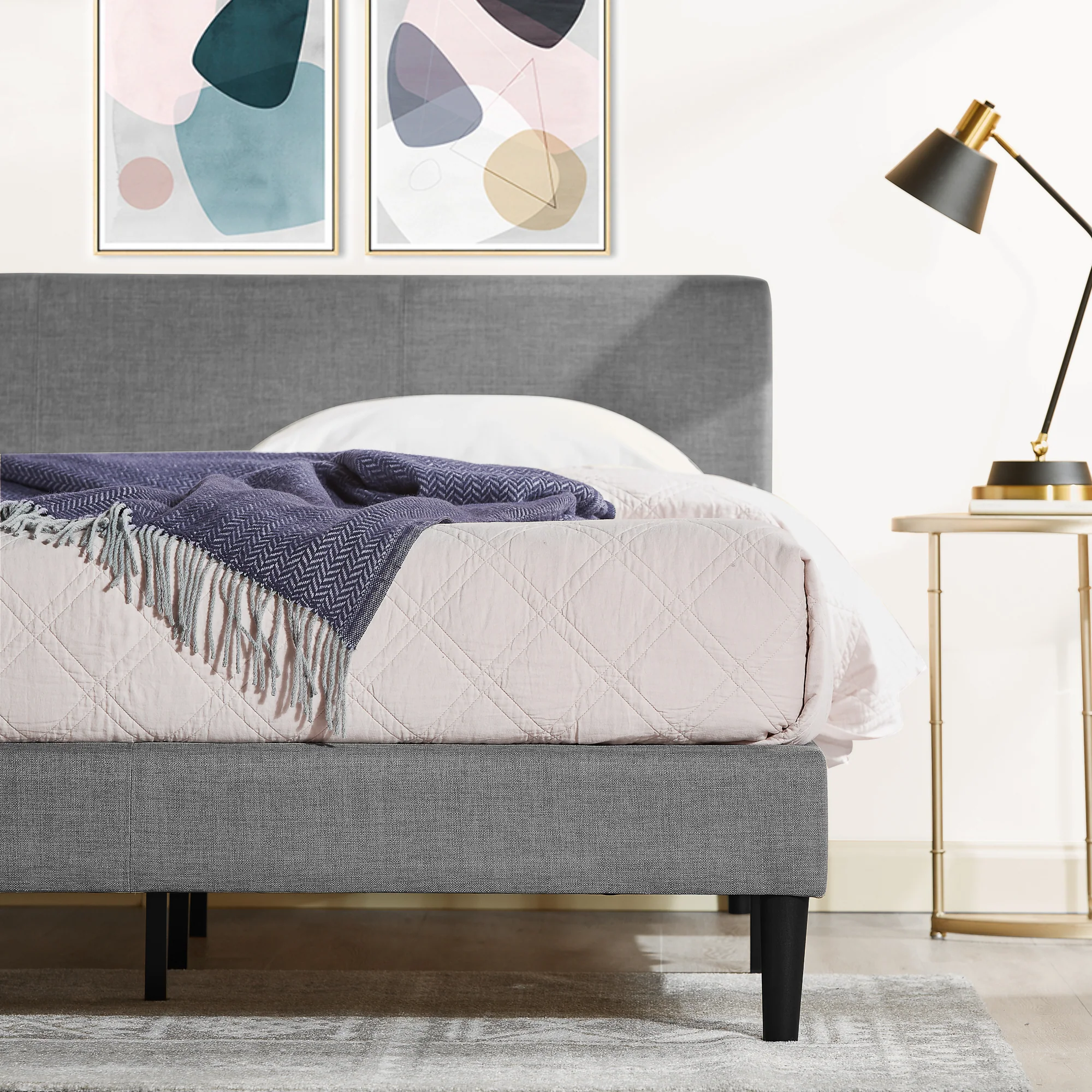 Liam Bed Frame - Dark Grey - Image 7
