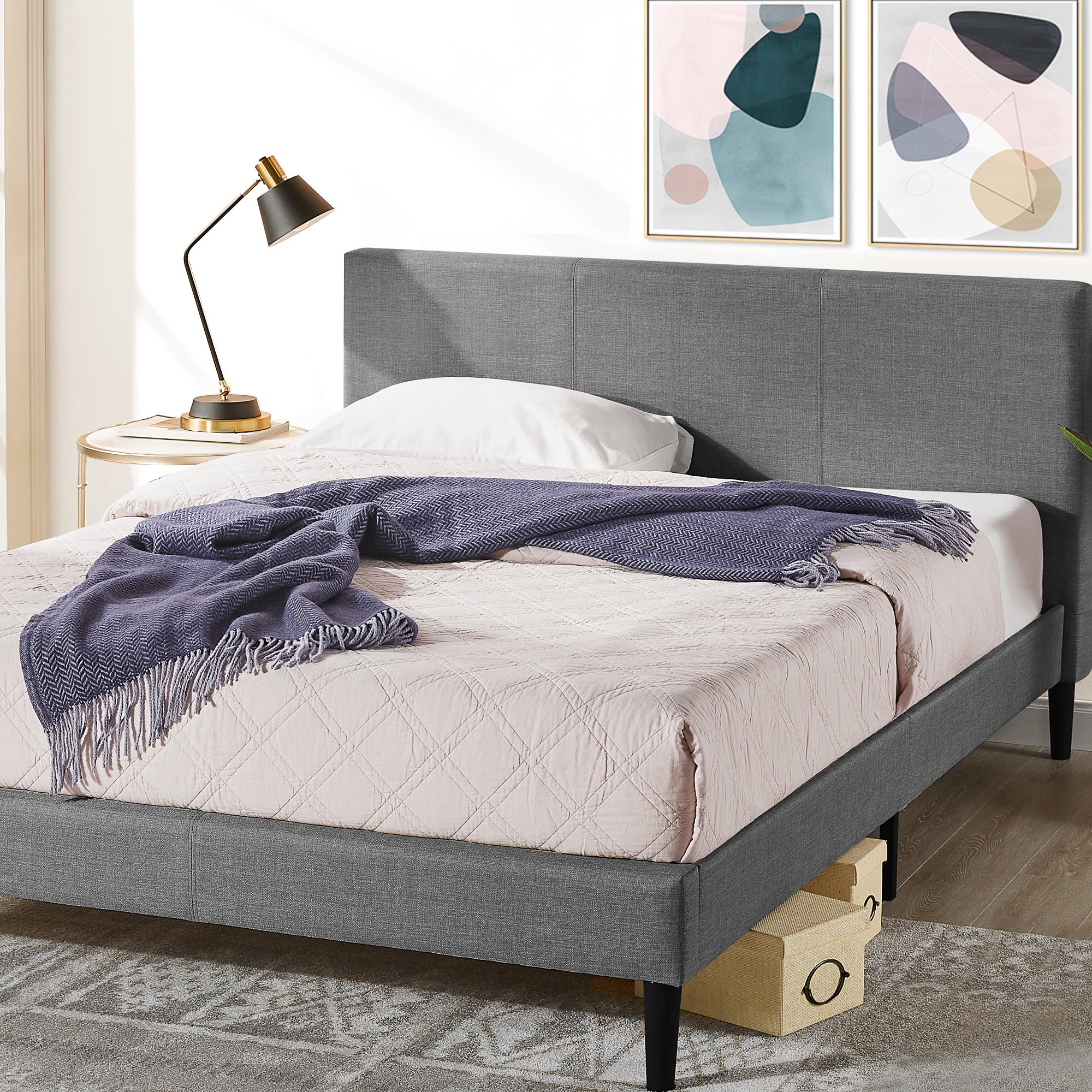 Liam Bed Frame - Dark Grey - Image 9