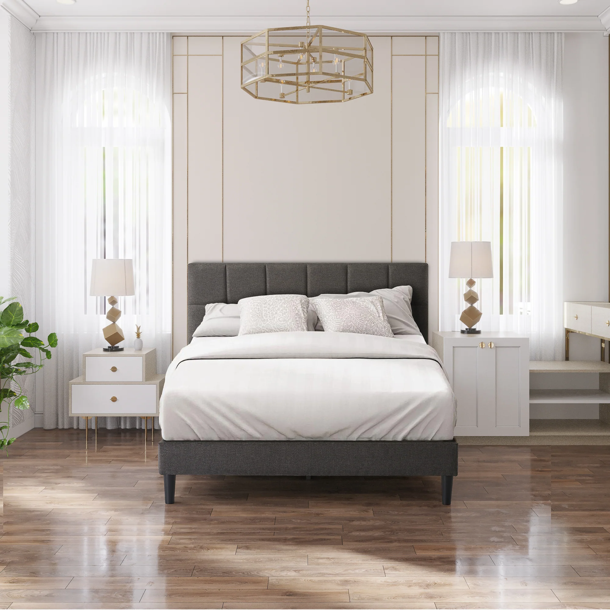 Lottie Fabric Upholstered Bed Frame - Image 3