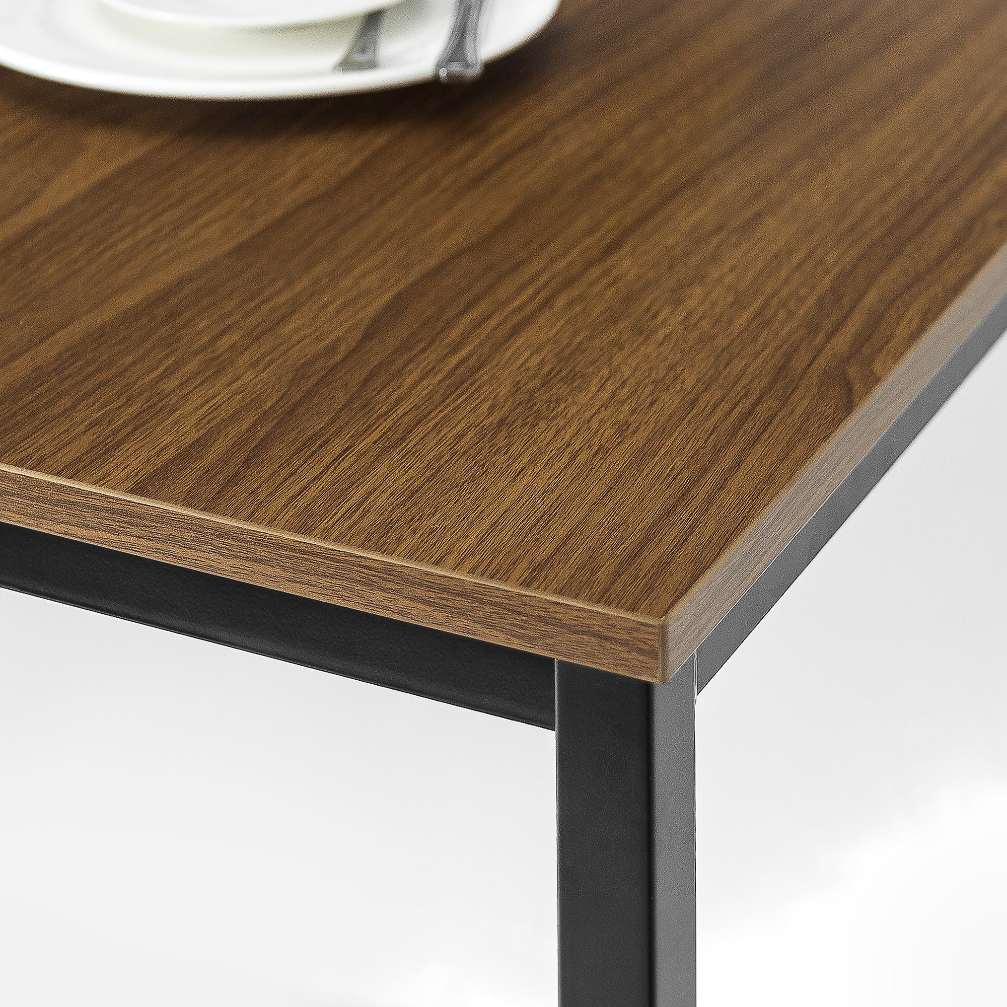 Louis Dining Set with Two Benches - Brown - Image 3