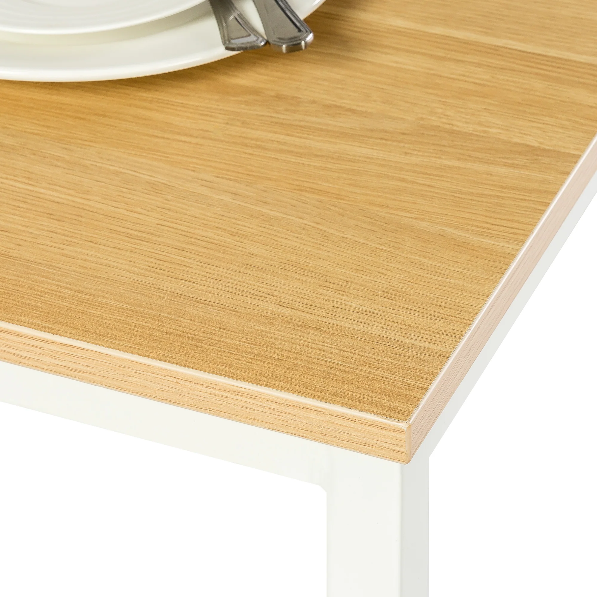 Louis Dining Set with Two Benches - White - Image 5