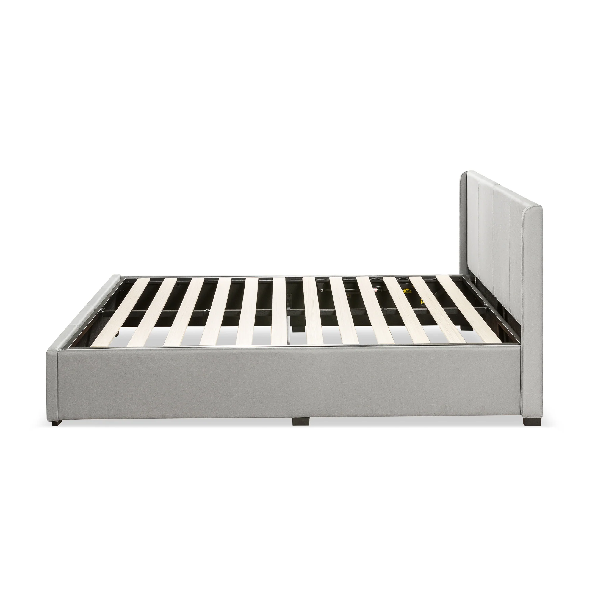 Maddon Gas Lift Fabric Bed Frame - Light Grey - Image 10