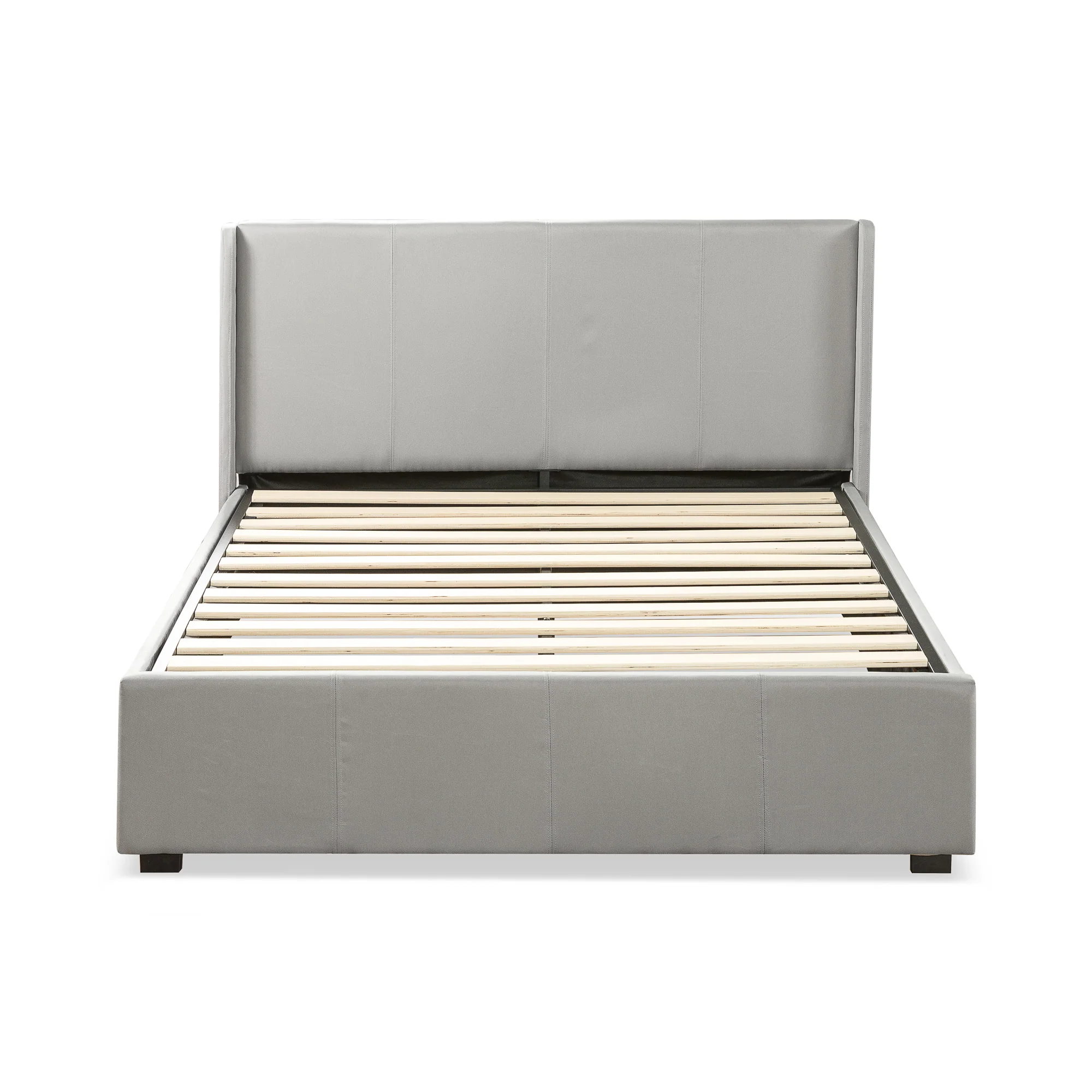 Maddon Gas Lift Fabric Bed Frame - Light Grey - Image 8