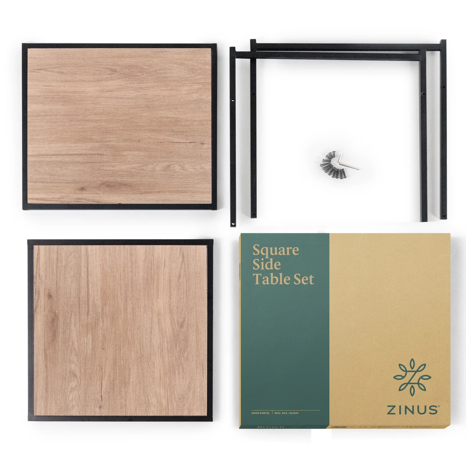 Modern Studio Collection Bedside Tables - Natural - Set of 2 - Image 6