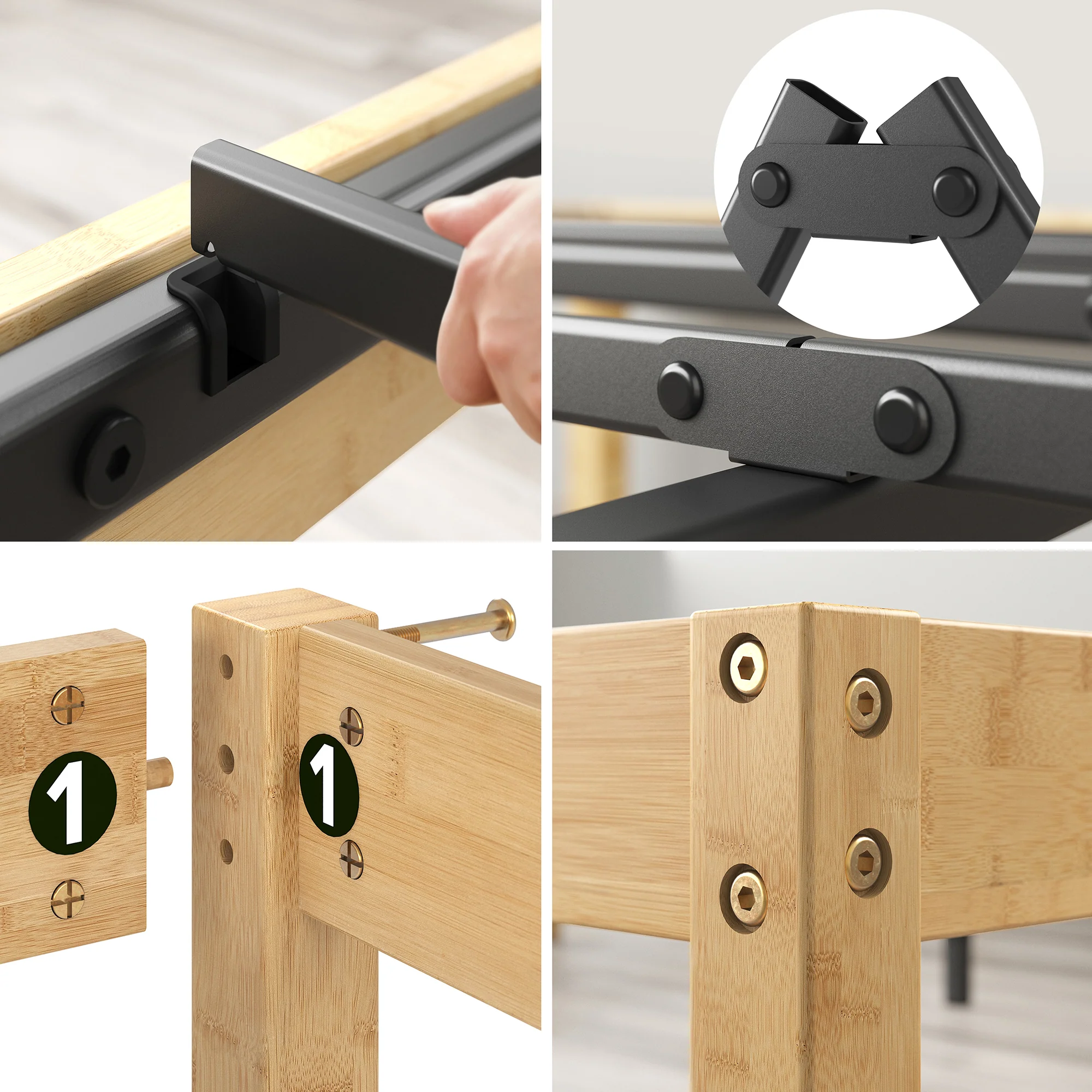 Moiz Bamboo Wood Bed Base - Image 12