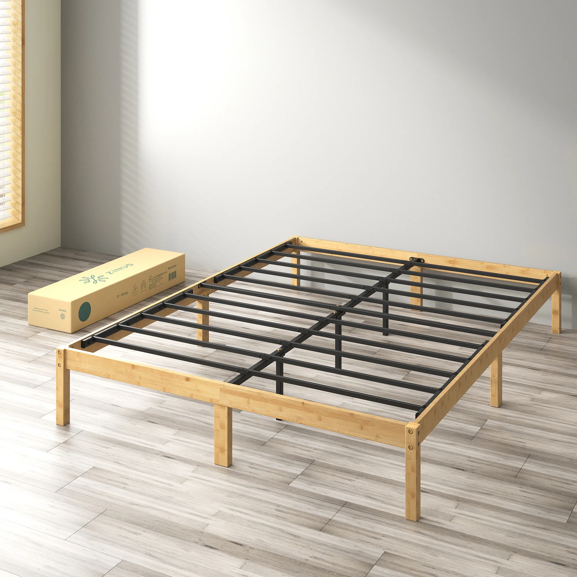 Moiz Bamboo Wood Bed Base - Image 13