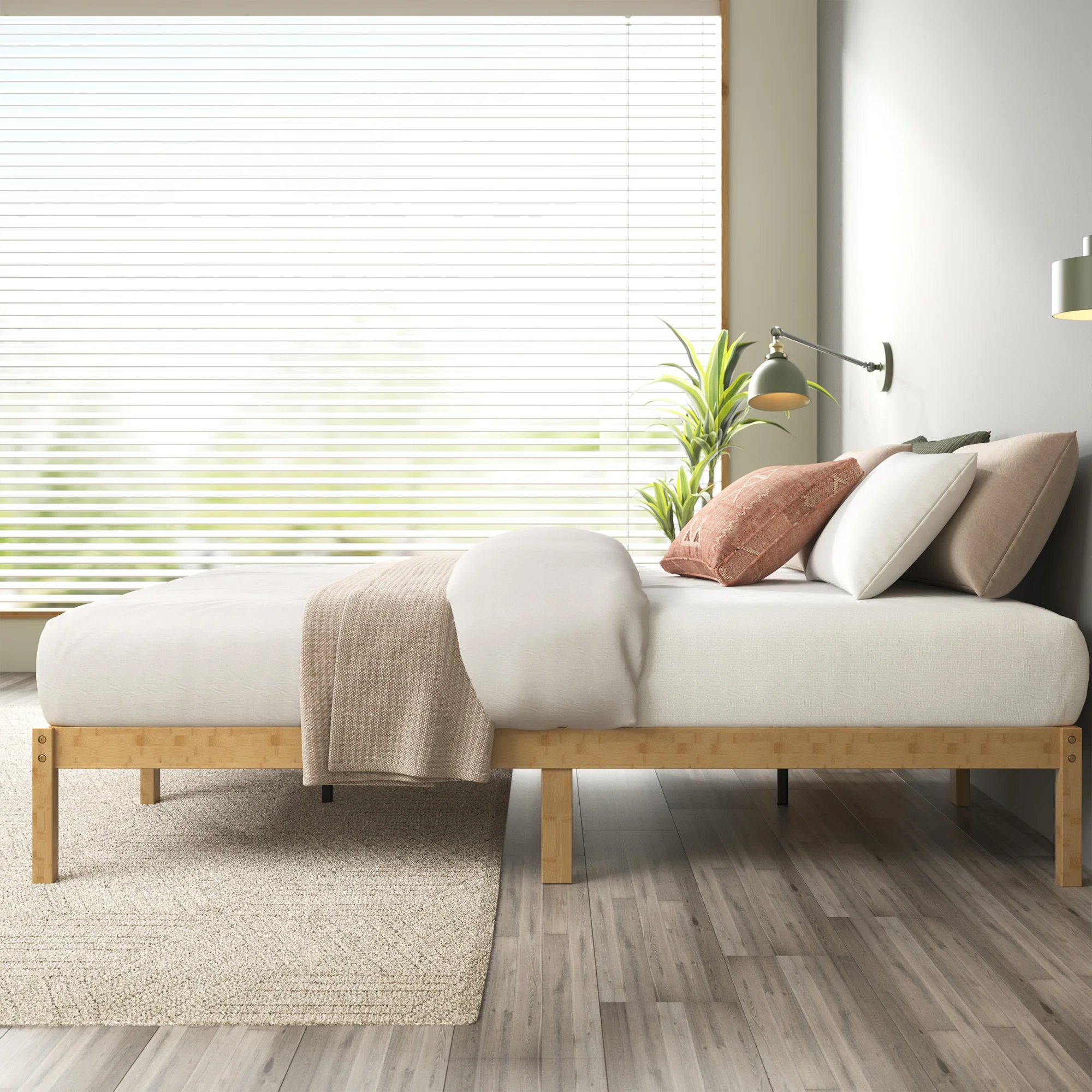 Moiz Bamboo Wood Bed Base - Image 7