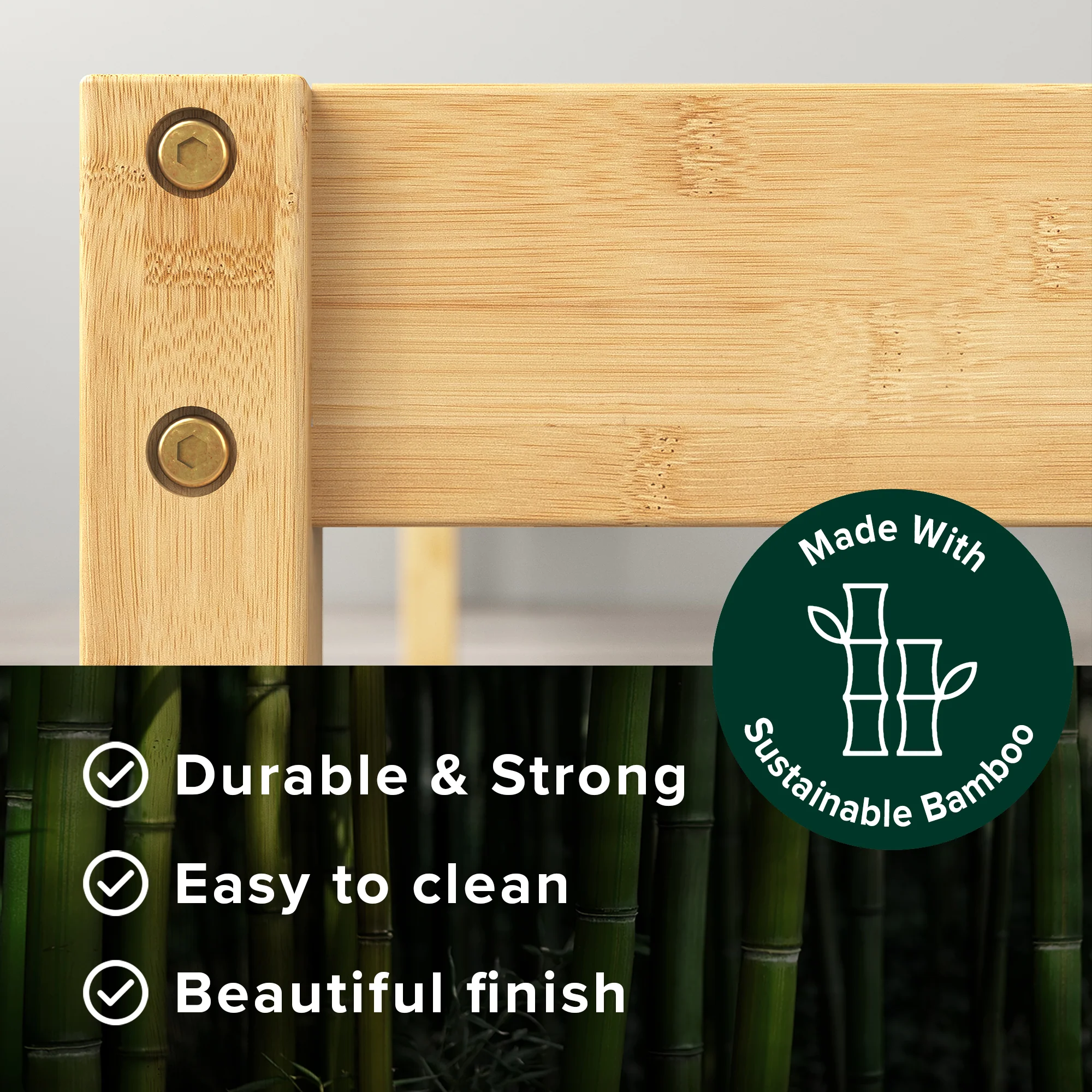 Moiz Bamboo Wood Bed Base - Image 9
