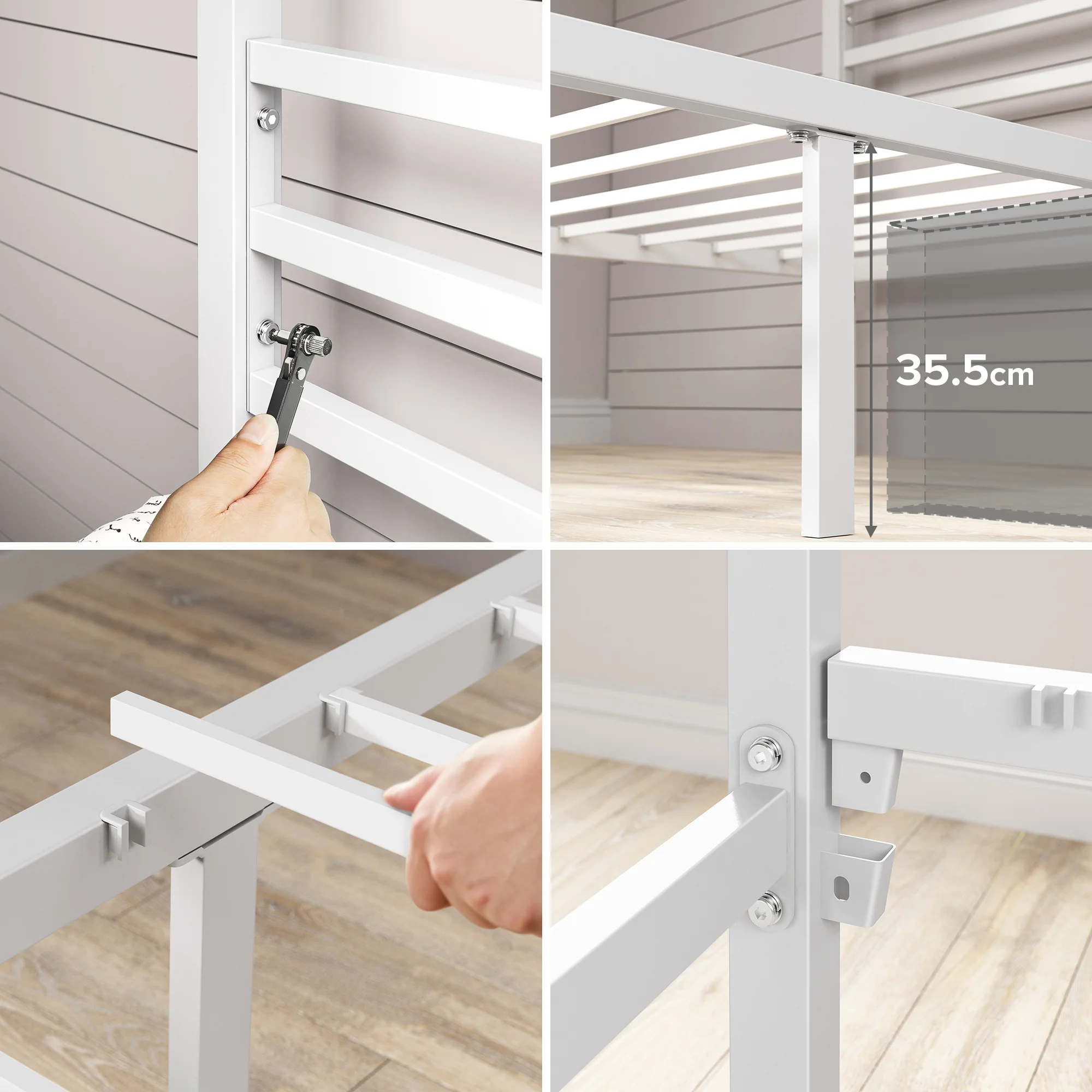 Patricia Metal Canopy Bed Frame - White - Image 8