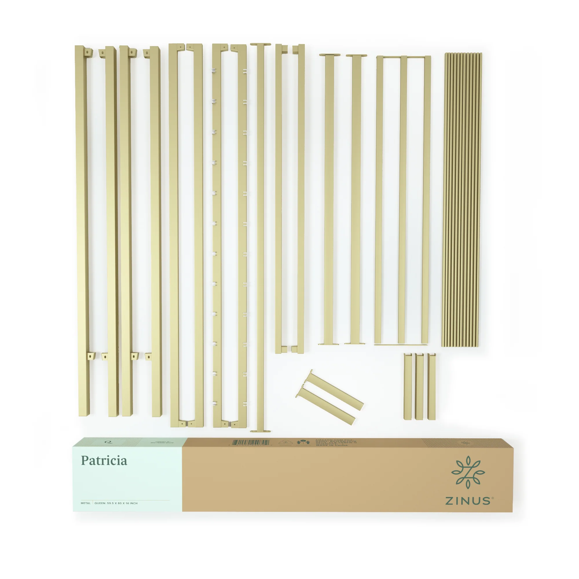 Patricia Metal Canopy Bed Frame - Gold - Image 8