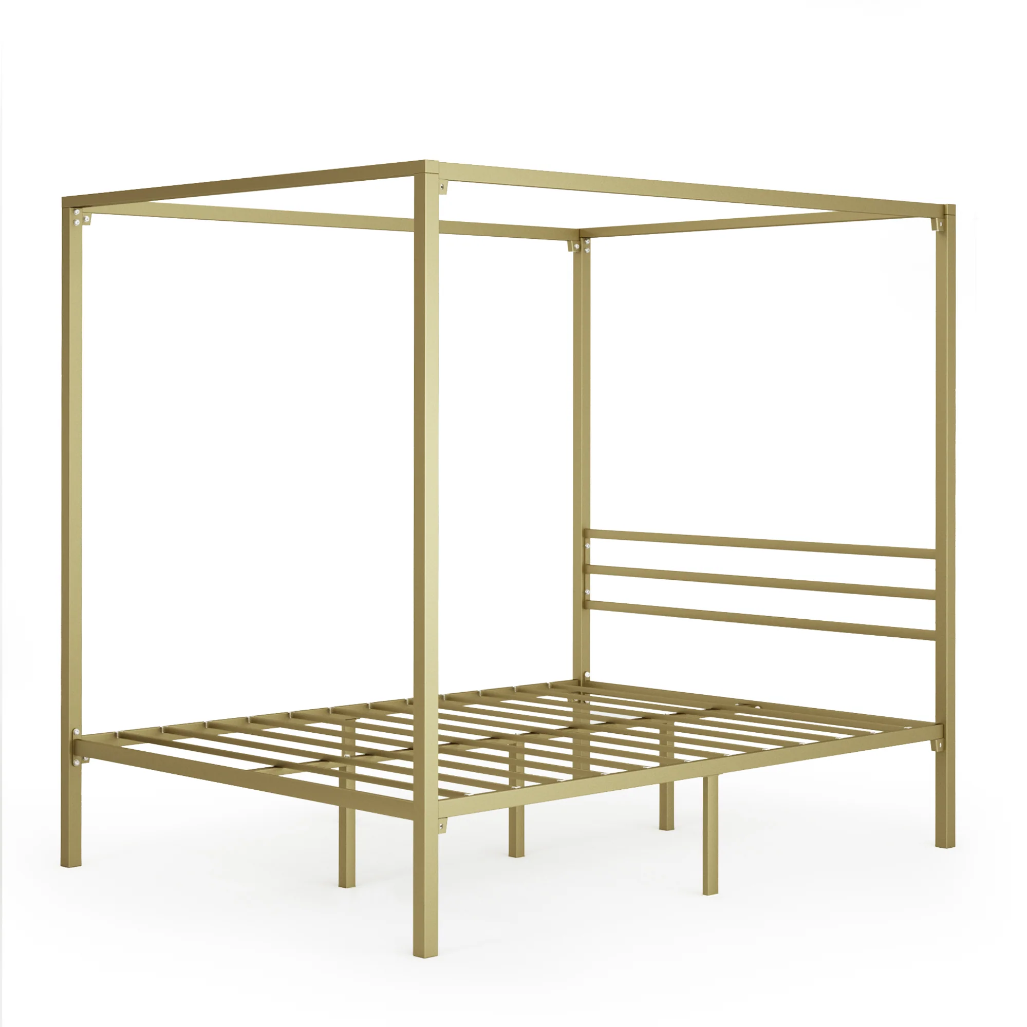 Patricia Metal Canopy Bed Frame - Gold - Image 9
