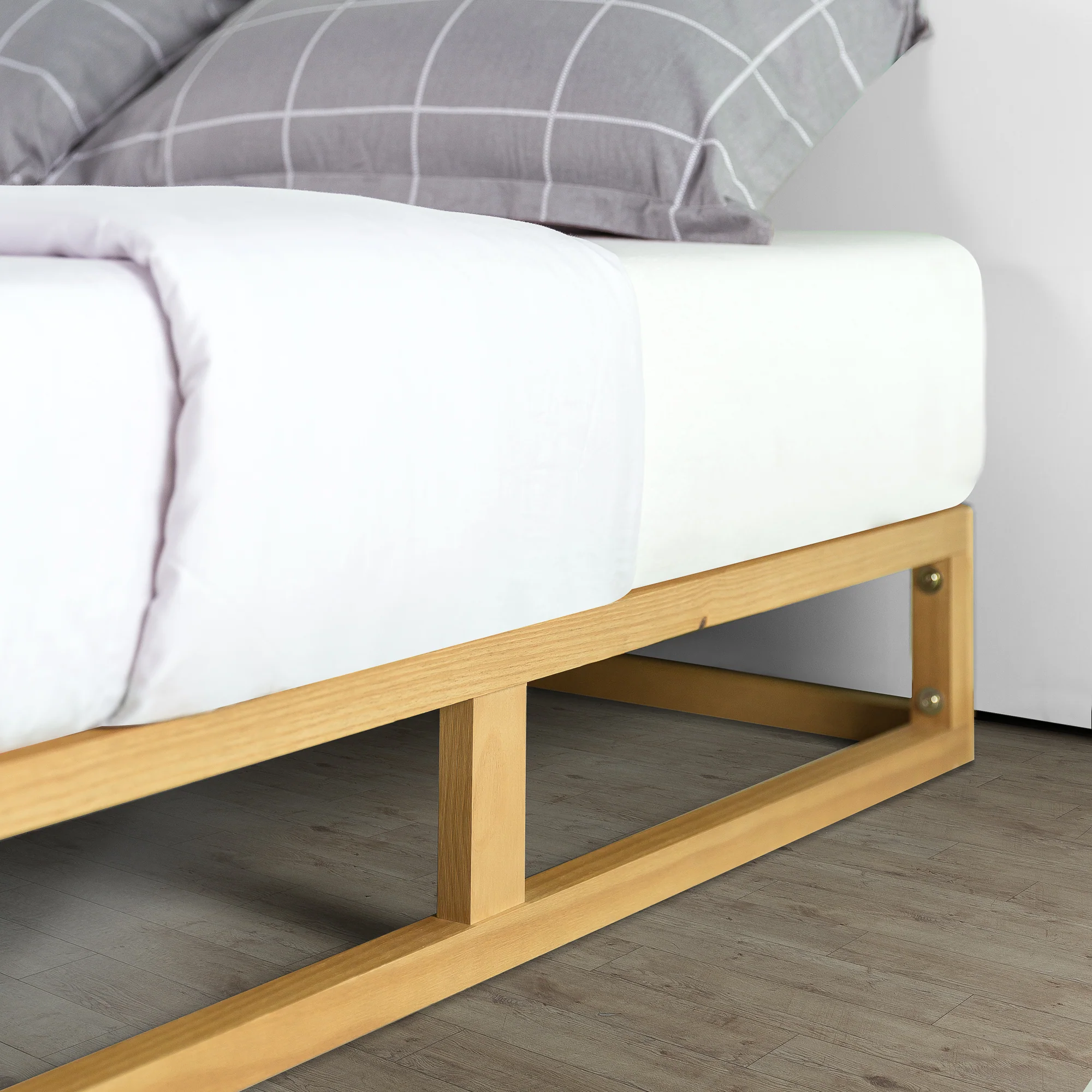Platforma Industrial Pine Wood Bed Frame - Image 3