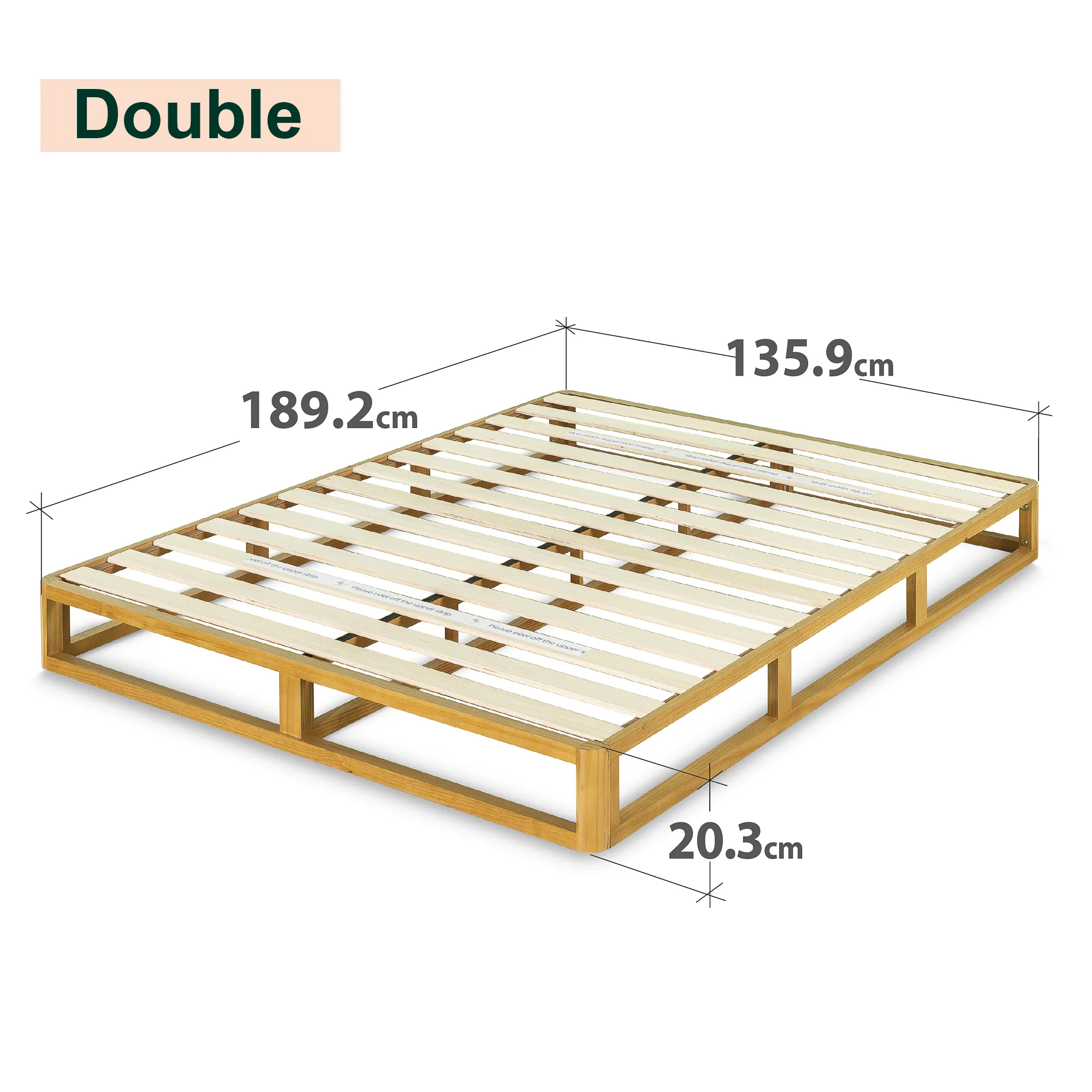 Platforma Industrial Pine Wood Bed Frame - Image 7